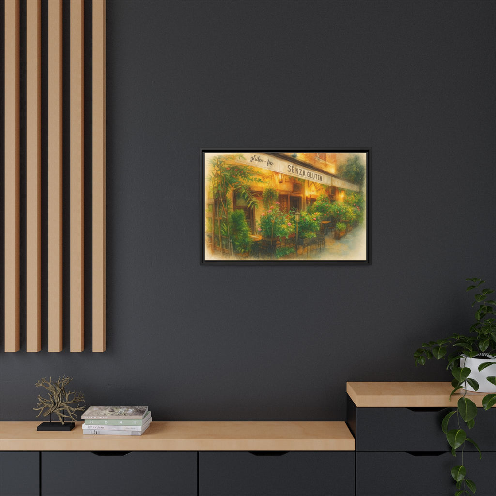 Senza Gluten — Restaurant Print | Matte Canvas + Wooden Frame