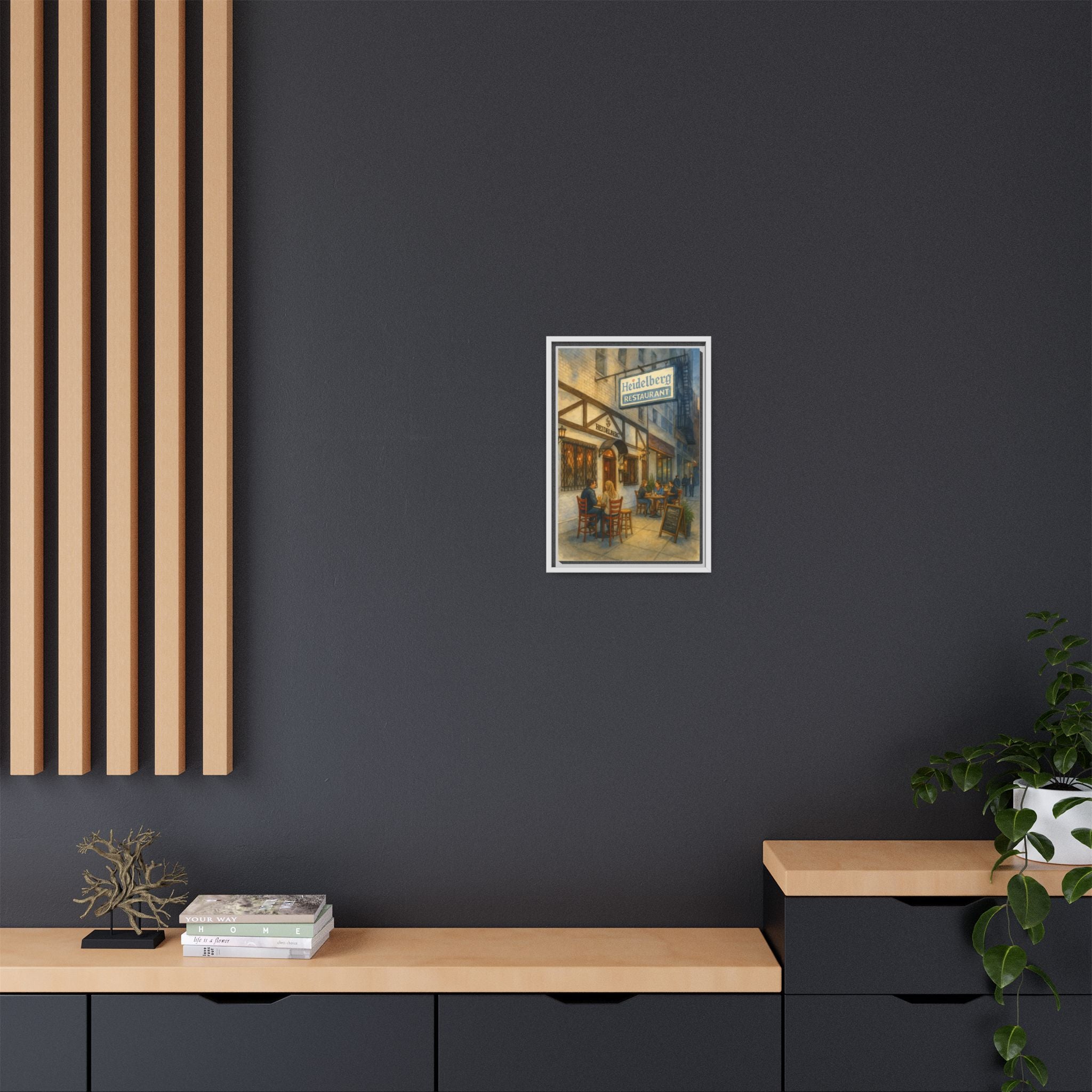 Heidelberg — Restaurant Print | Matte Canvas + Wooden Frame