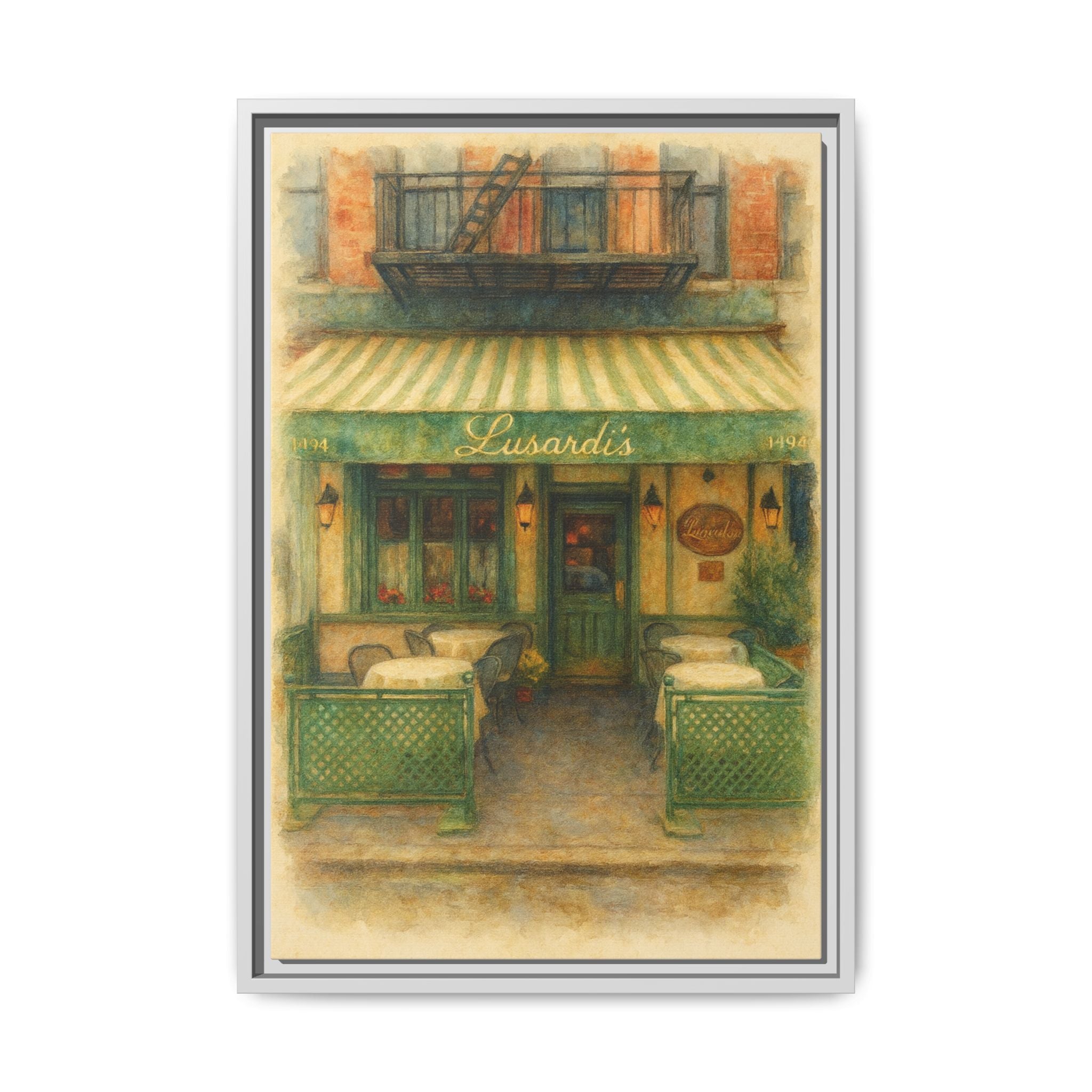 Lusardi's — Restaurant Print | Matte Canvas + Wooden Frame