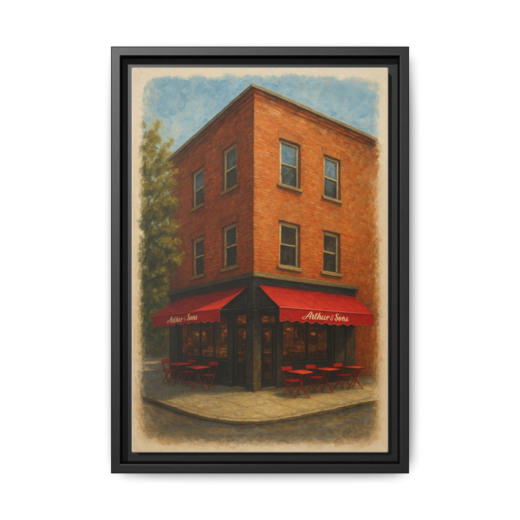 Arthur and Sons — Restaurant Print | Matte Canvas + Wooden Frame