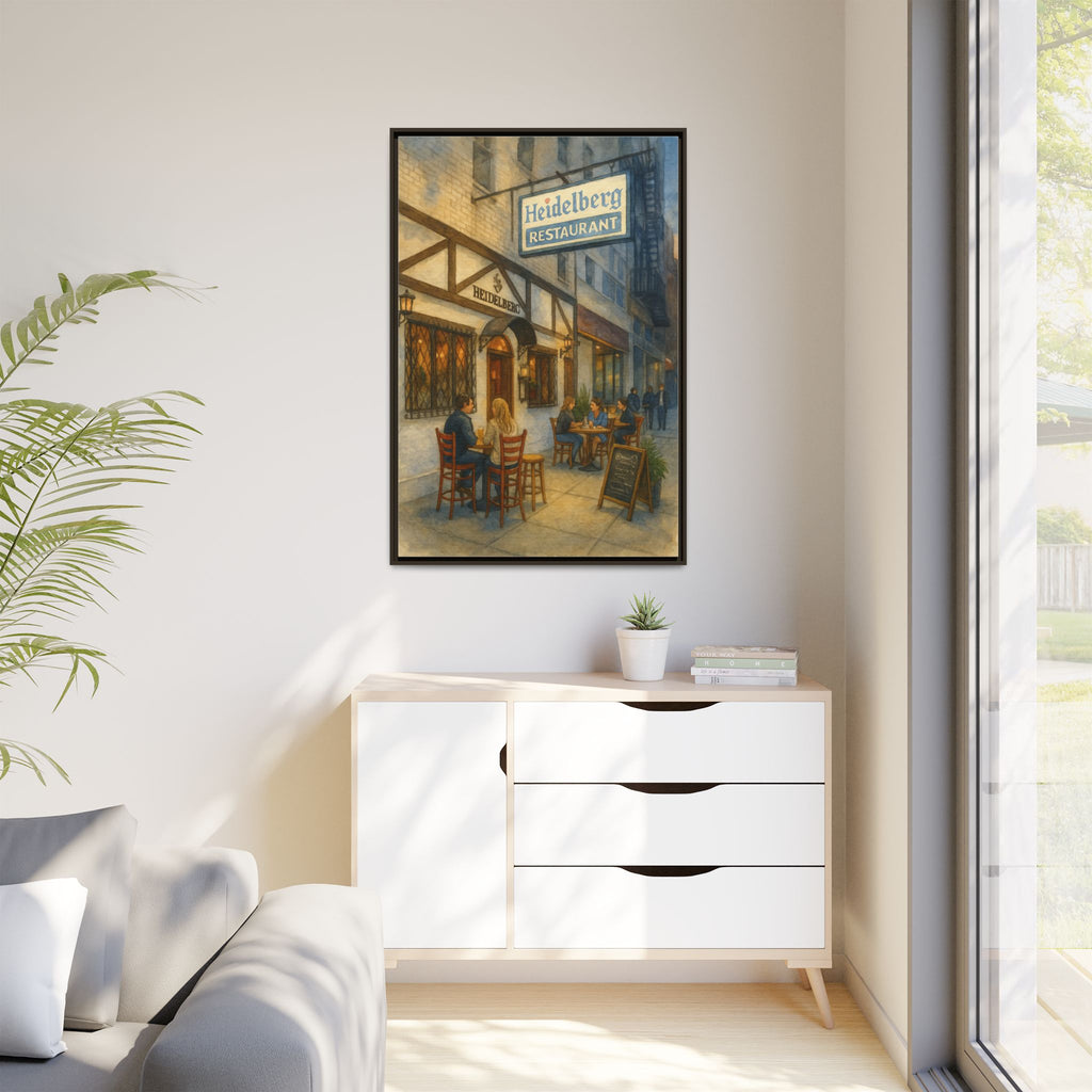 Heidelberg — Restaurant Print | Matte Canvas + Wooden Frame