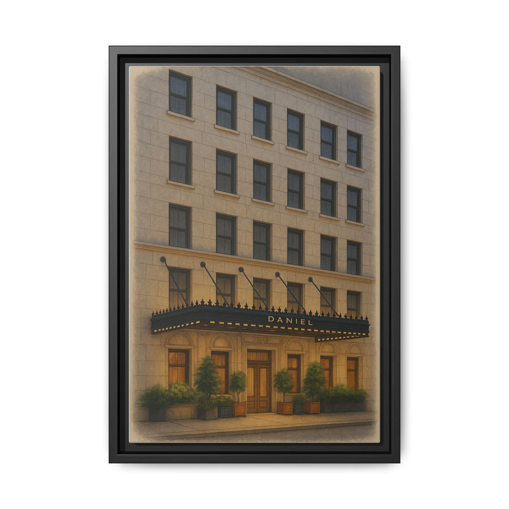 Restaurant Daniel — Restaurant Print | Matte Canvas + Wooden Frame