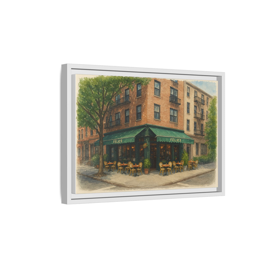 Felice — Restaurant Print | Matte Canvas + Wooden Frame