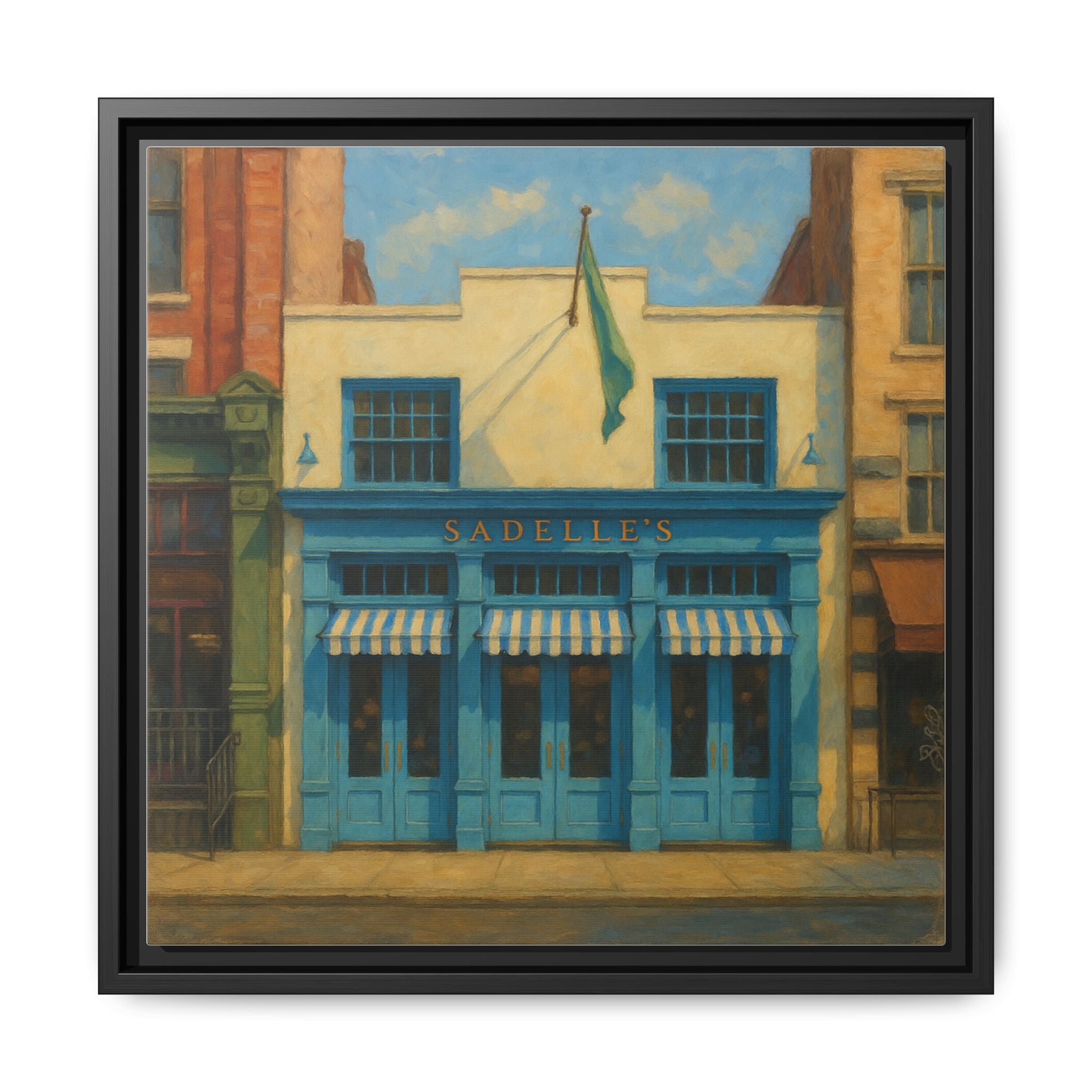 Sadelle's Restaurant — Restaurant Print | Matte Canvas + Wooden Frame