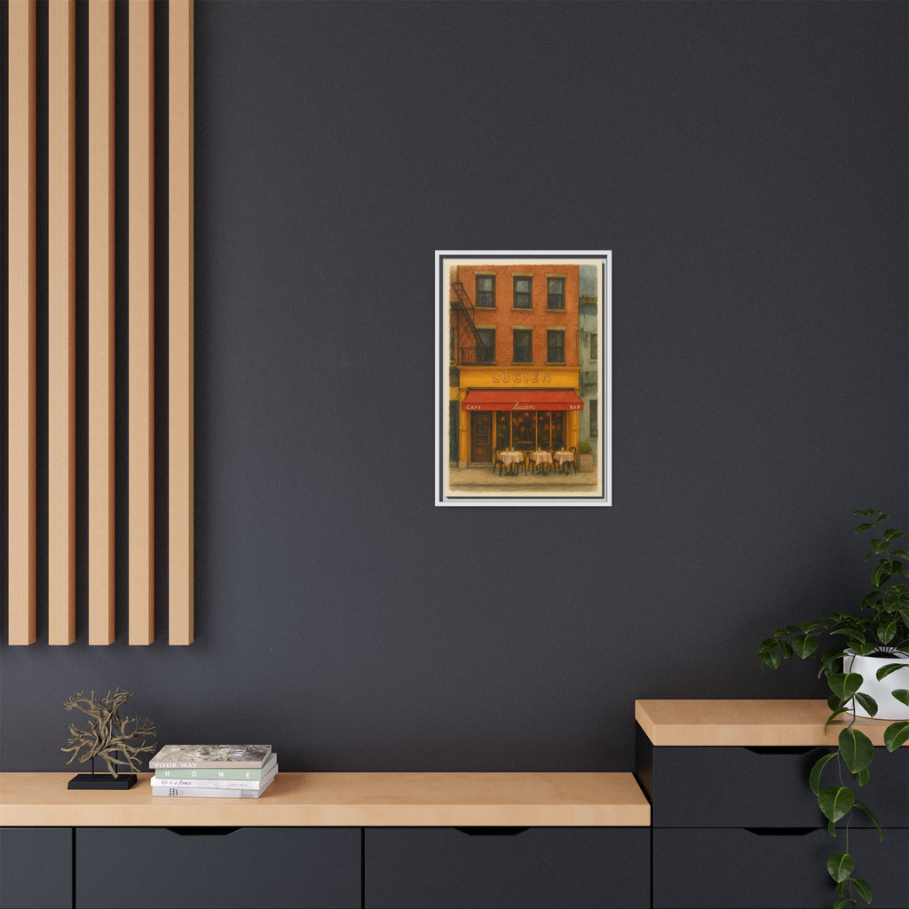 Lucien Restaurant — Restaurant Print | Matte Canvas + Wooden Frame