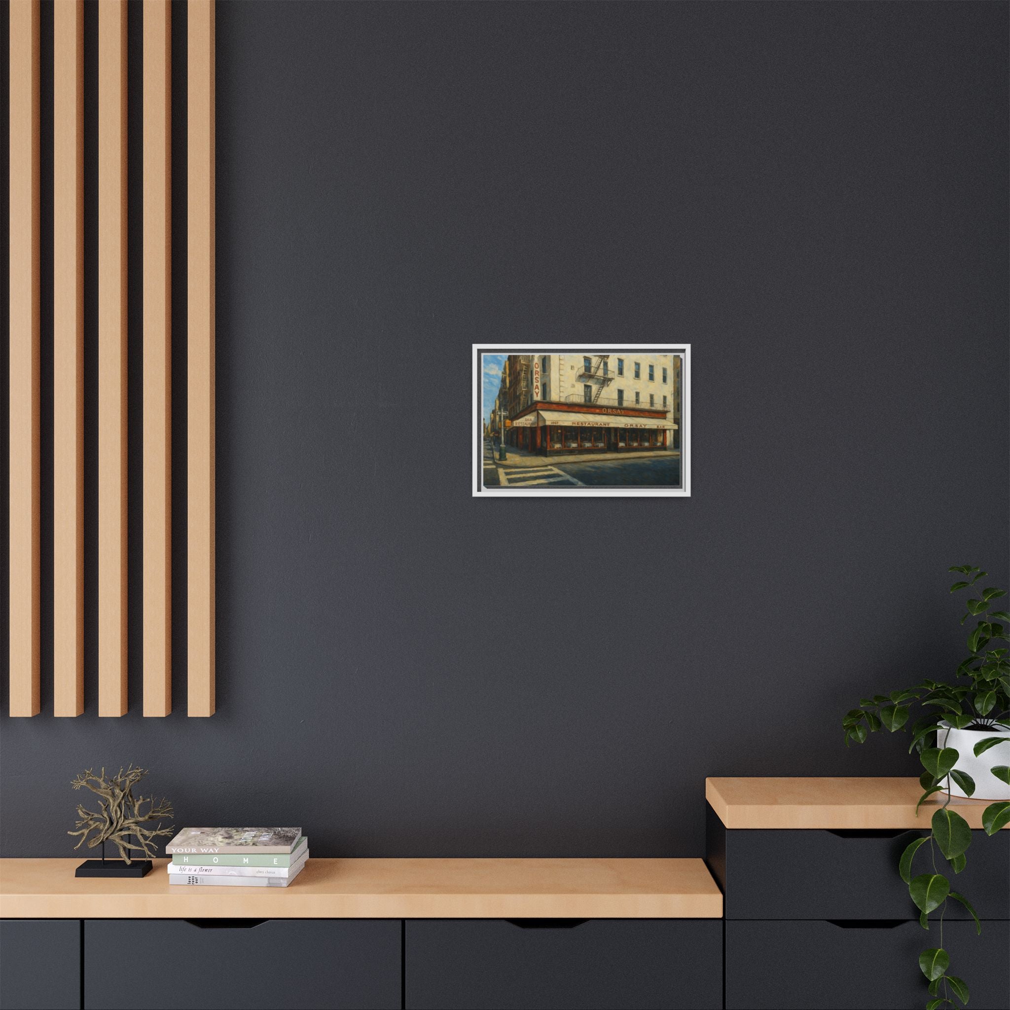 Orsay — Restaurant Print | Matte Canvas + Wooden Frame