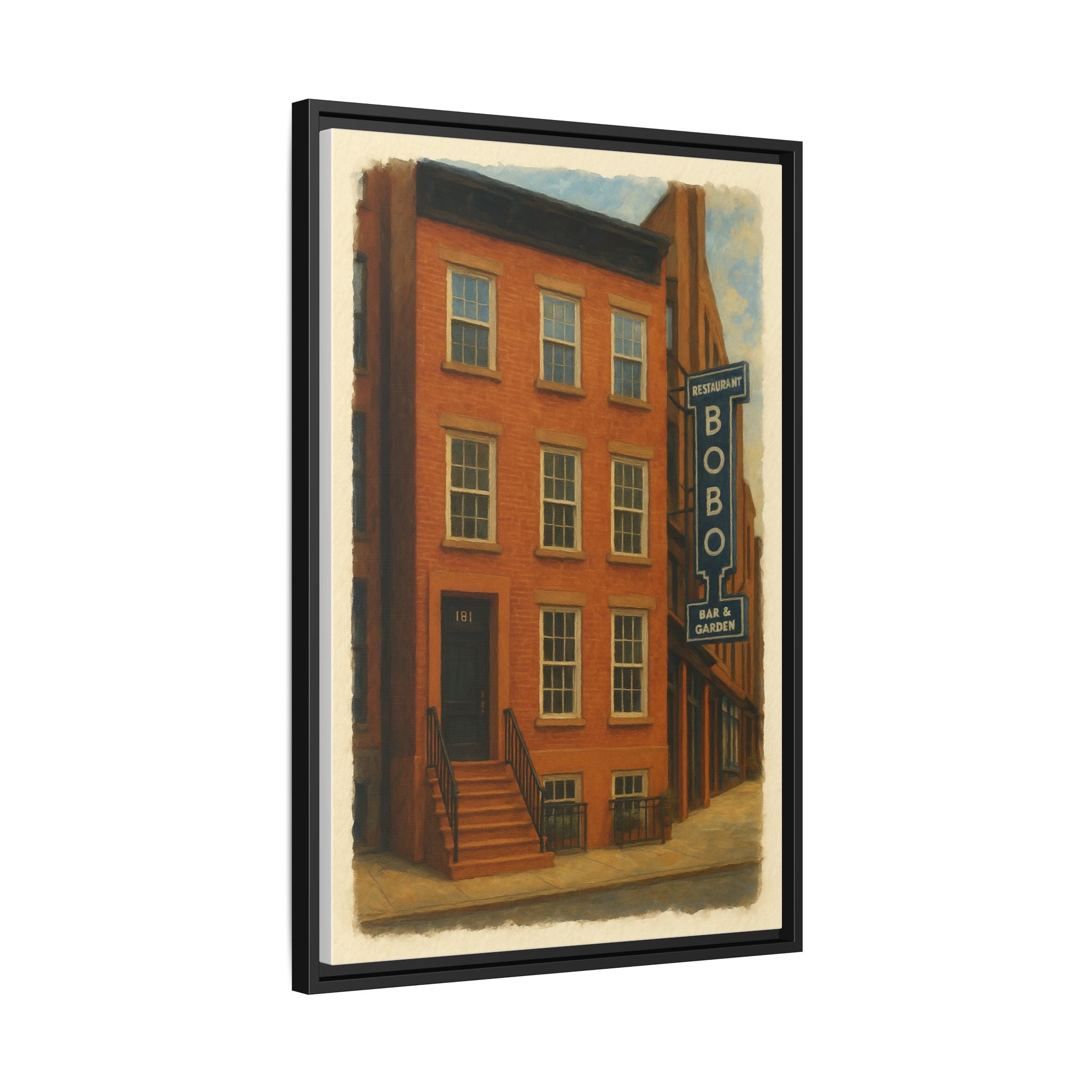 Bobo Restaurant — Restaurant Print | Matte Canvas + Wooden Frame