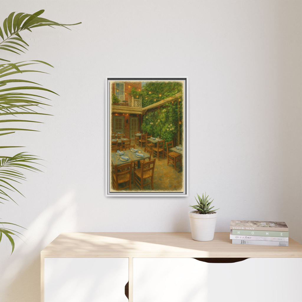 Palma — Restaurant Print | Matte Canvas + Wooden Frame