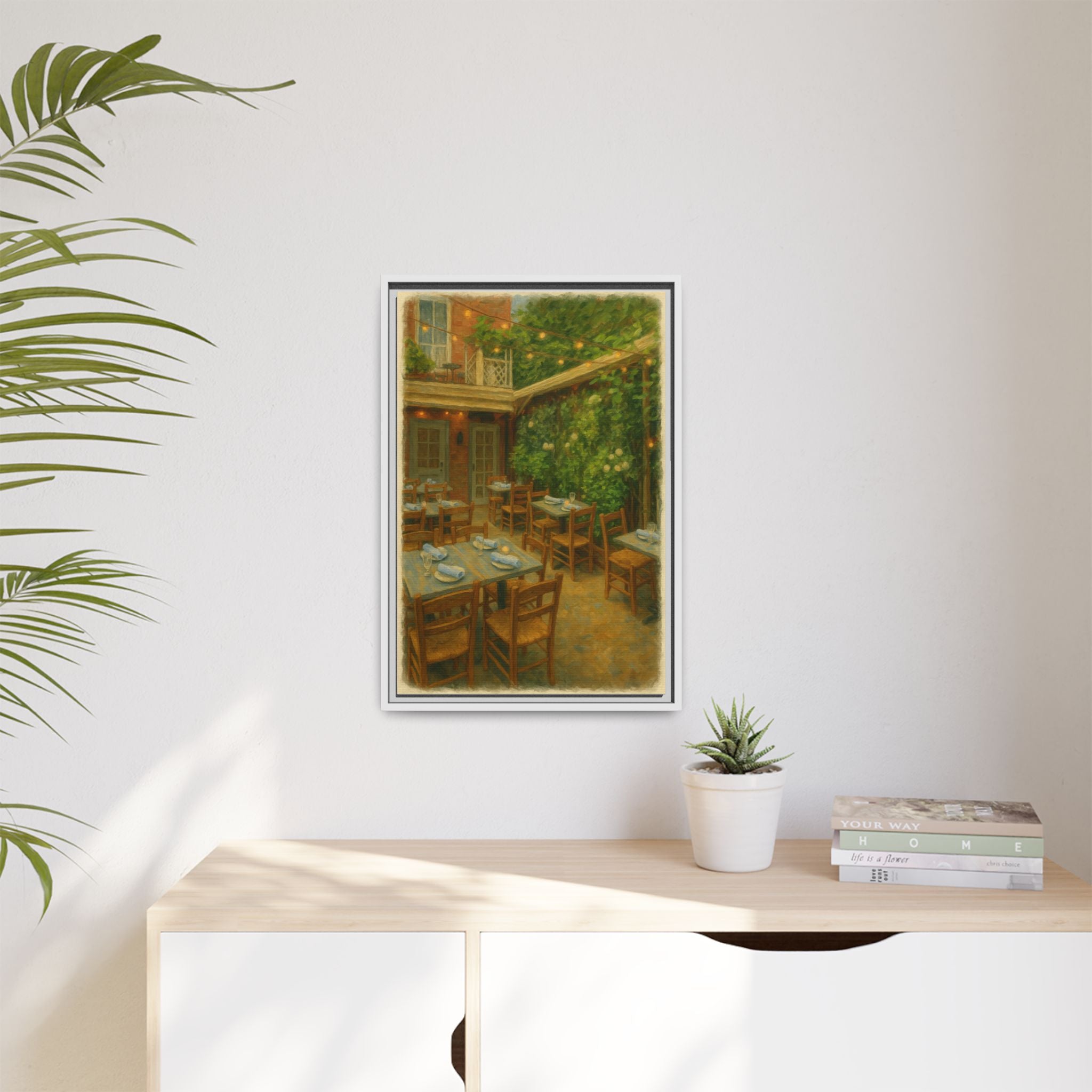 Palma — Restaurant Print | Matte Canvas + Wooden Frame