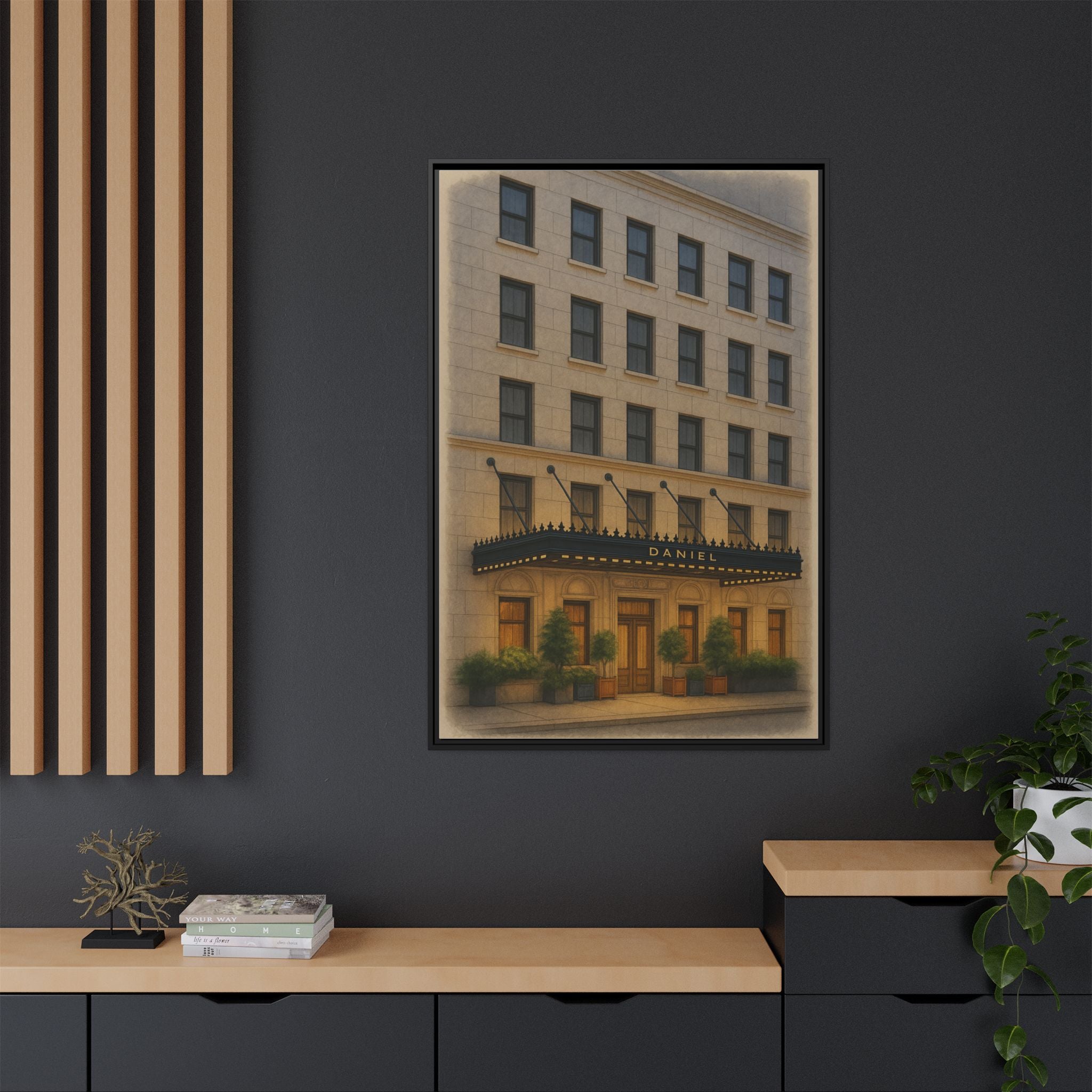 Restaurant Daniel — Restaurant Print | Matte Canvas + Wooden Frame