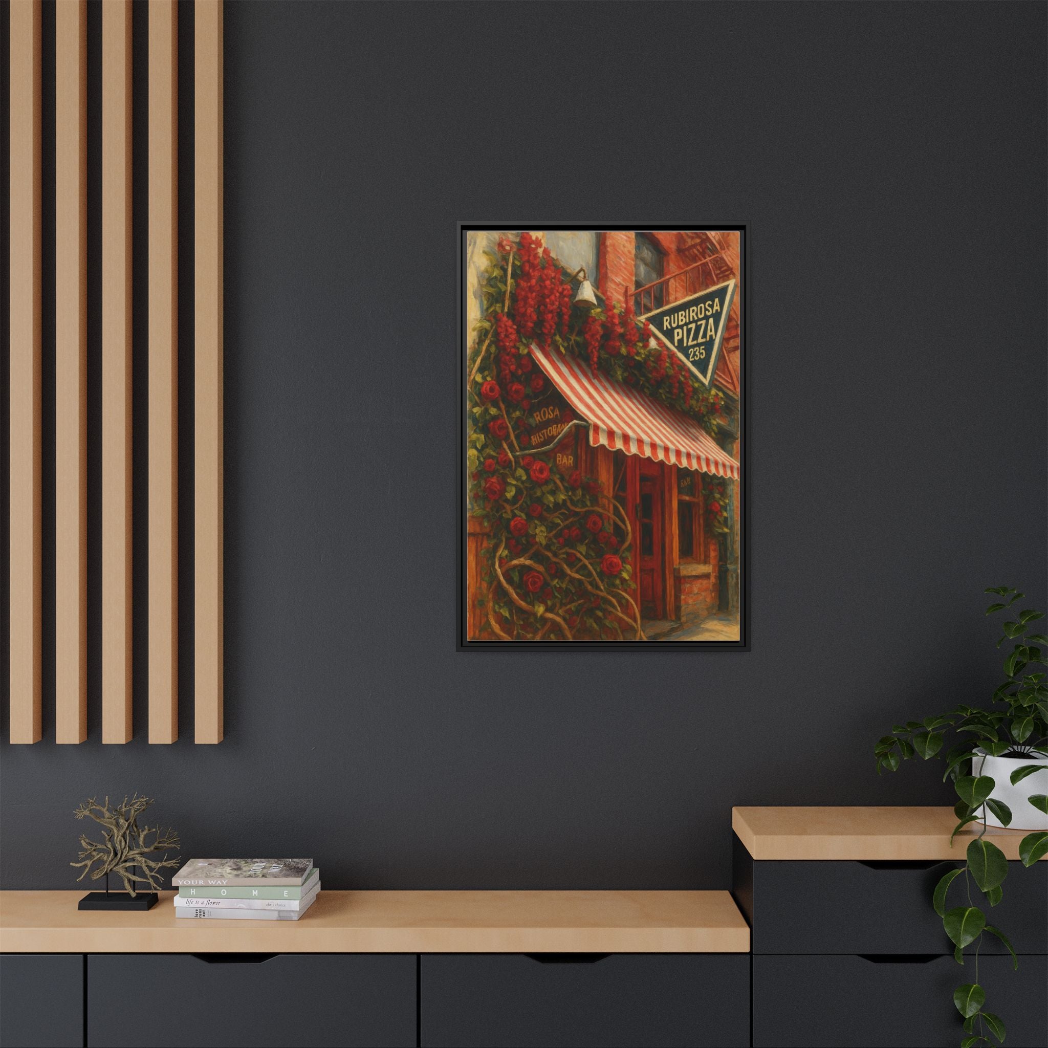 Rubirosa — Restaurant Print | Matte Canvas + Wooden Frame