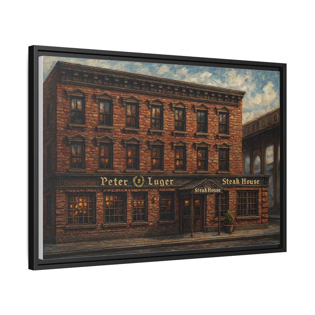 Peter Luger Steakhouse — Restaurant Print | Matte Canvas + Wooden Frame