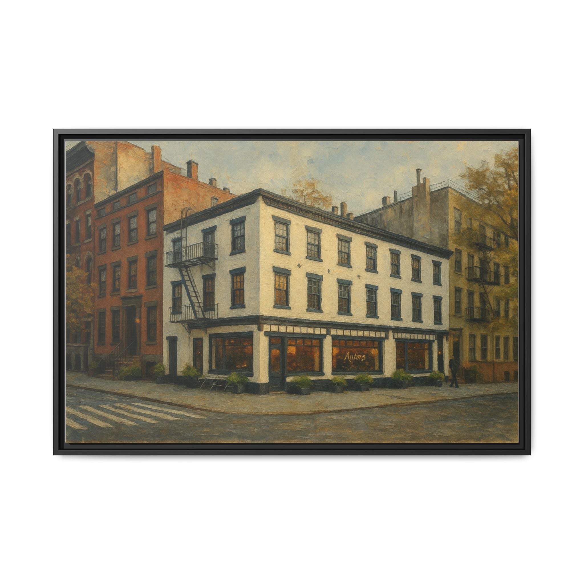 Anton's — Restaurant Print | Matte Canvas + Wooden Frame