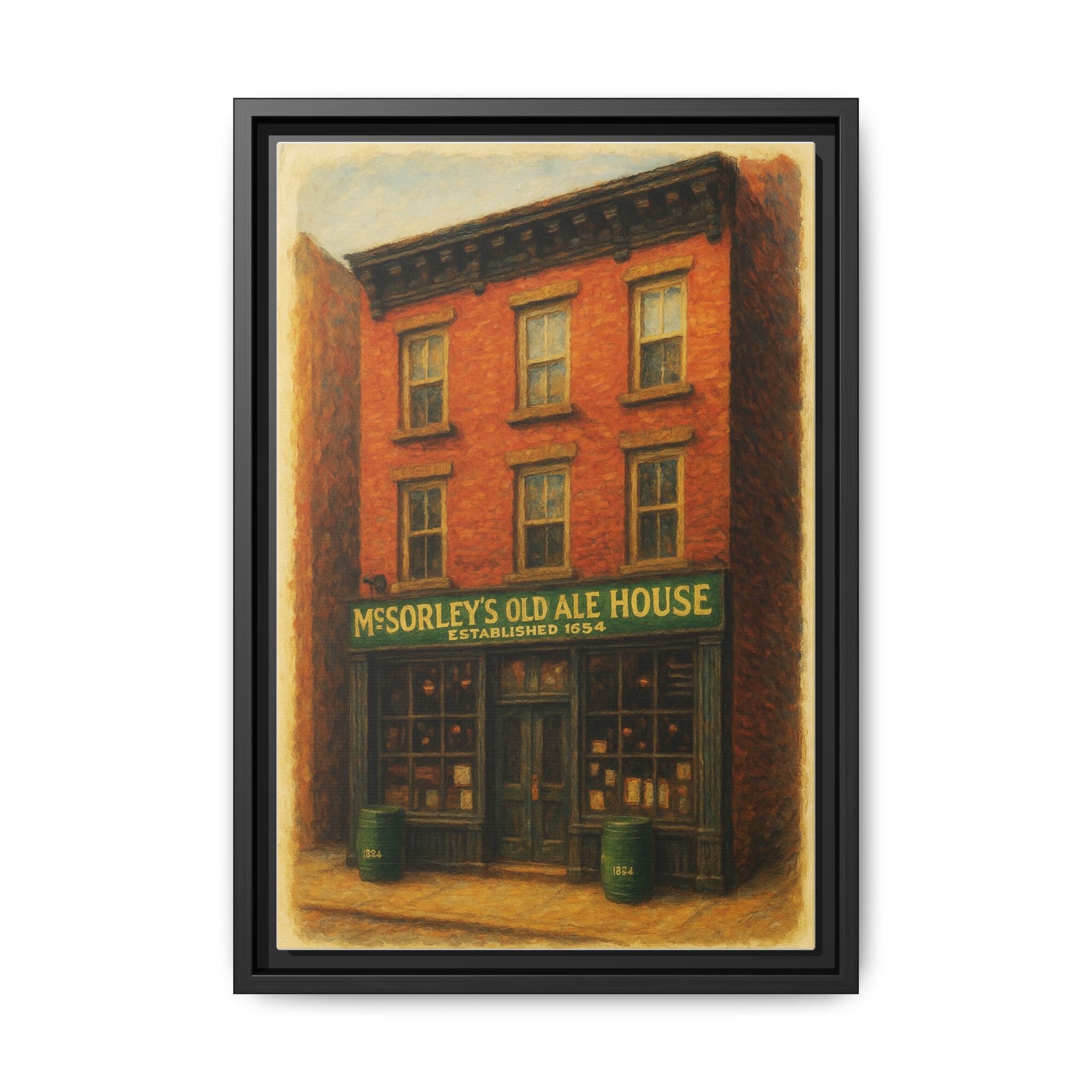 McSorley's Old Ale House — Restaurant Print | Matte Canvas + Wooden Frame