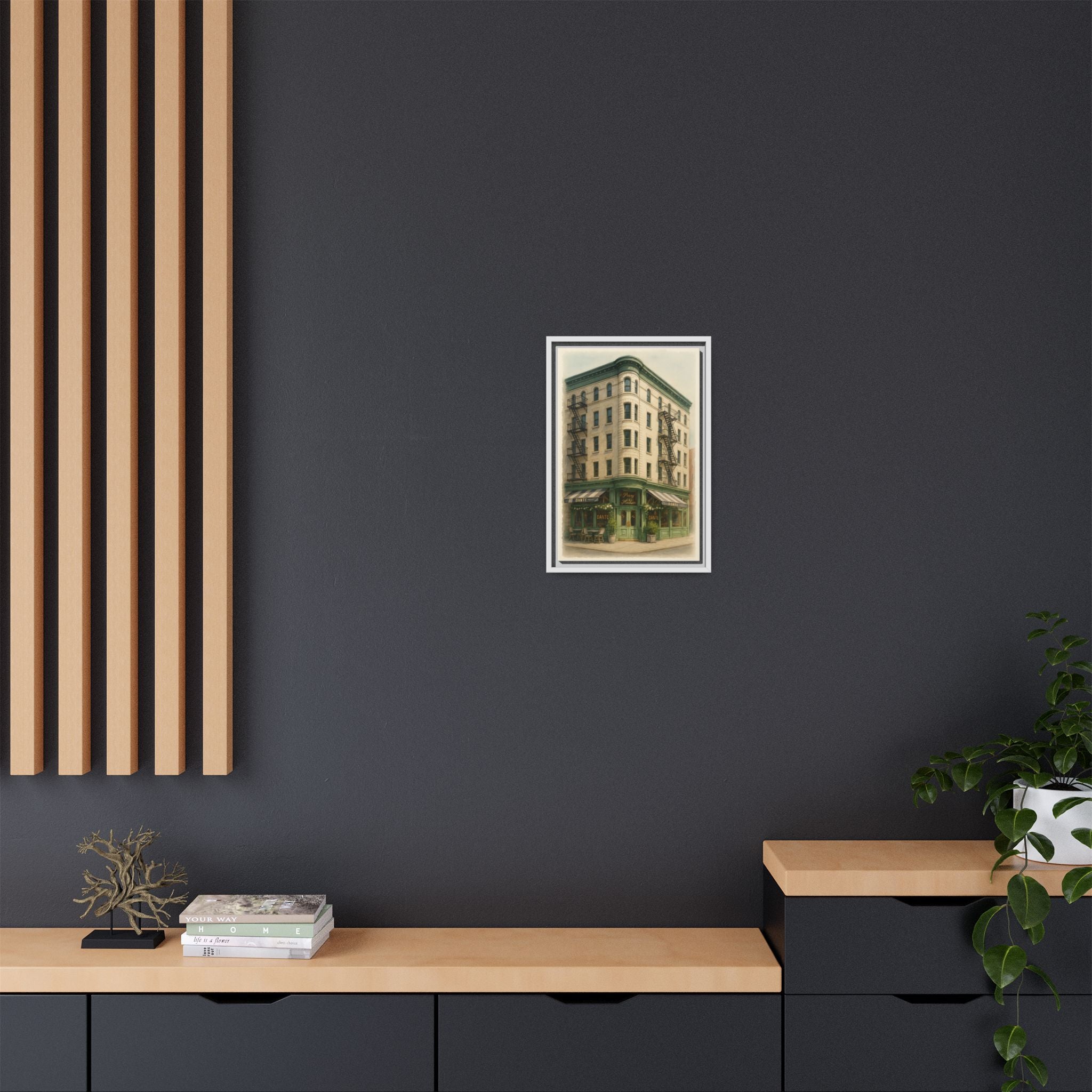 Dante West Village — Restaurant Print | Matte Canvas + Wooden Frame