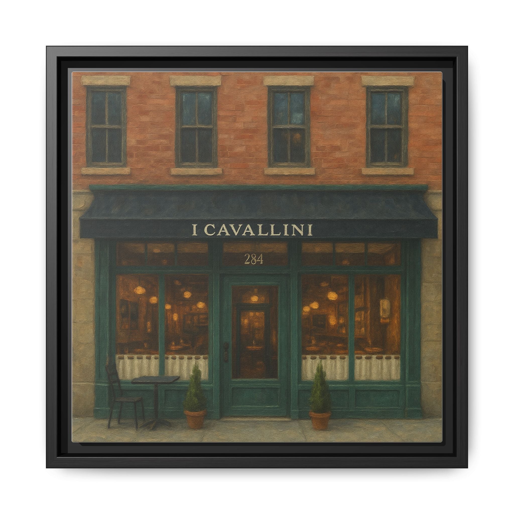 I Cavallini — Restaurant Print | Matte Canvas + Wooden Frame