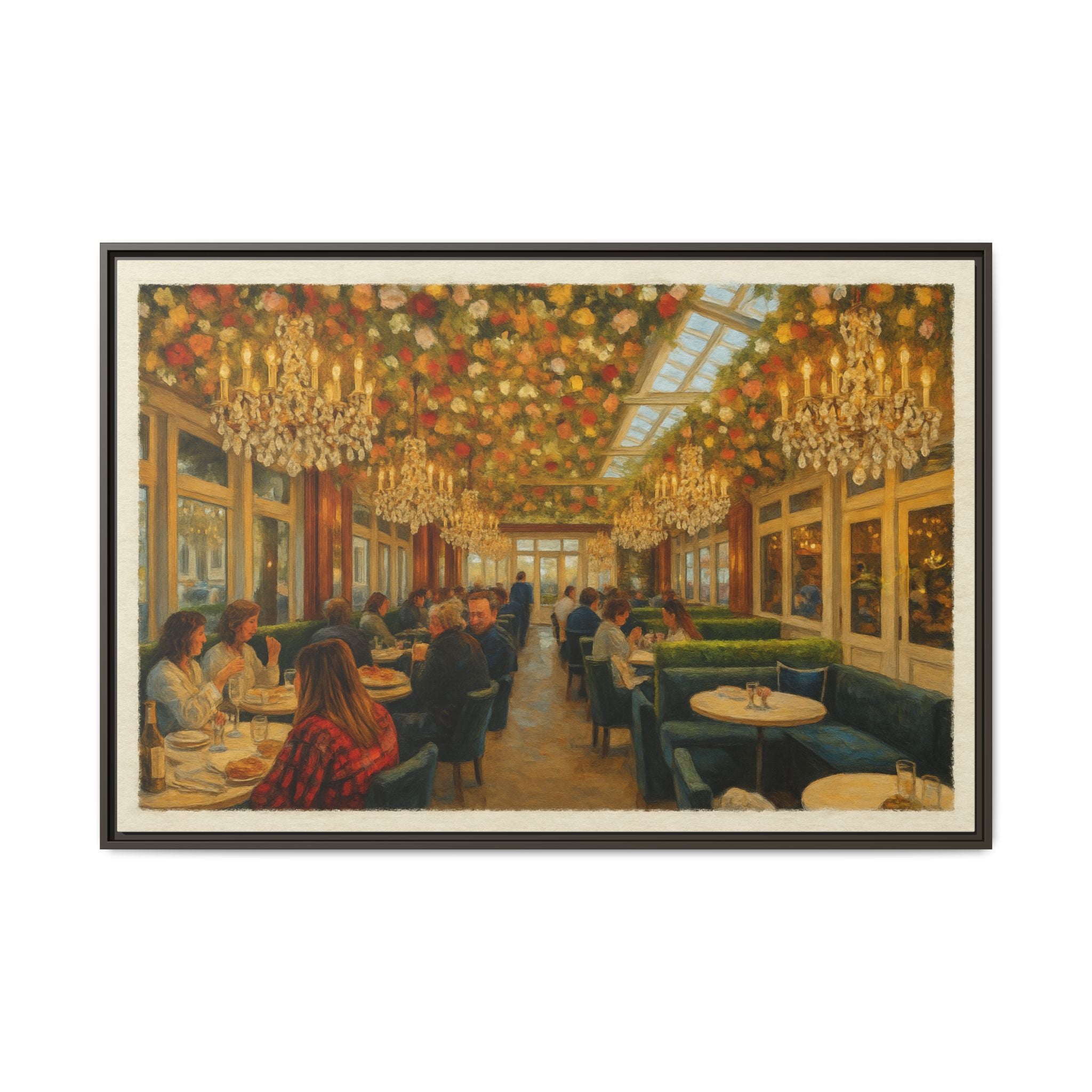 RH Rooftop — Restaurant Print | Matte Canvas + Wooden Frame