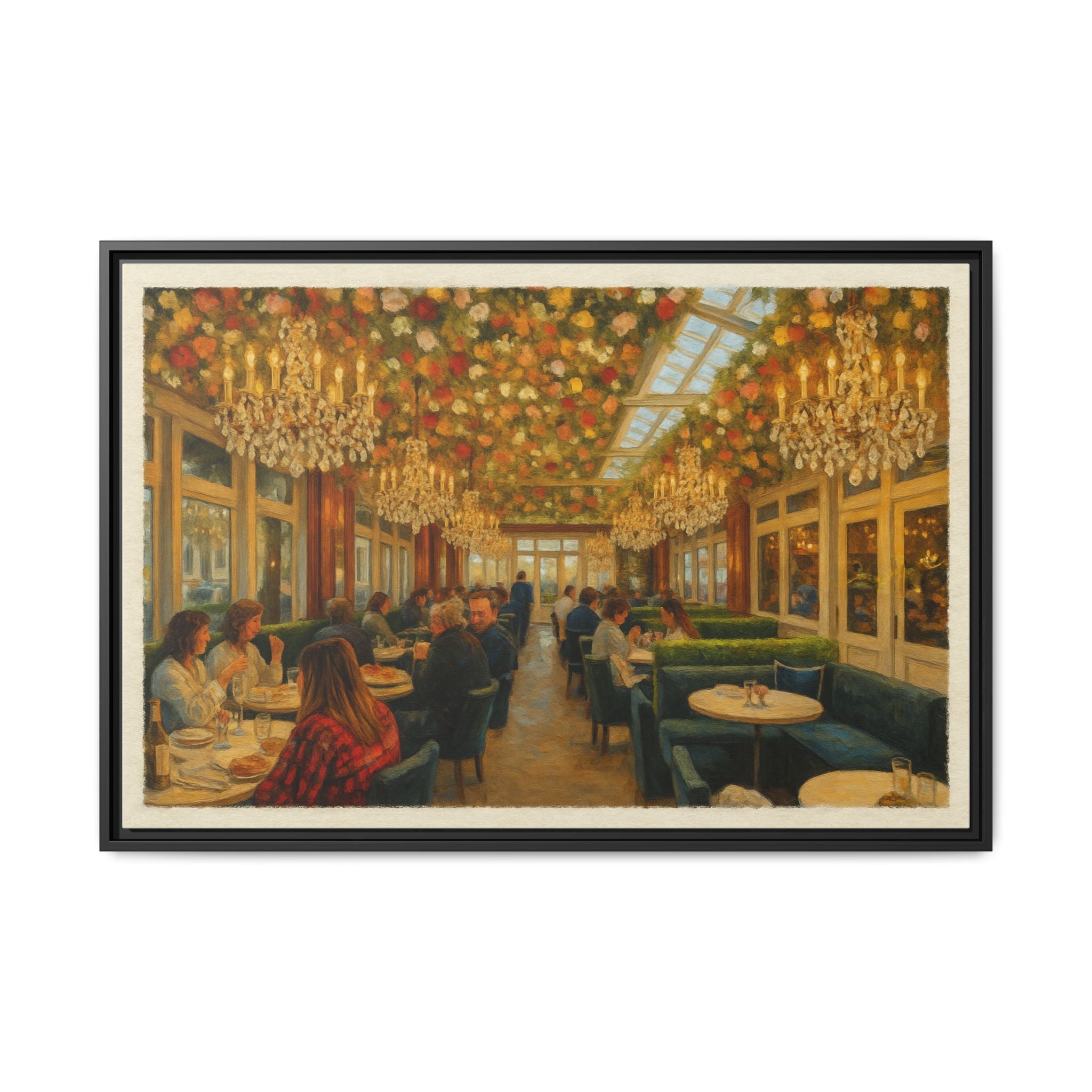 RH Rooftop — Restaurant Print | Matte Canvas + Wooden Frame