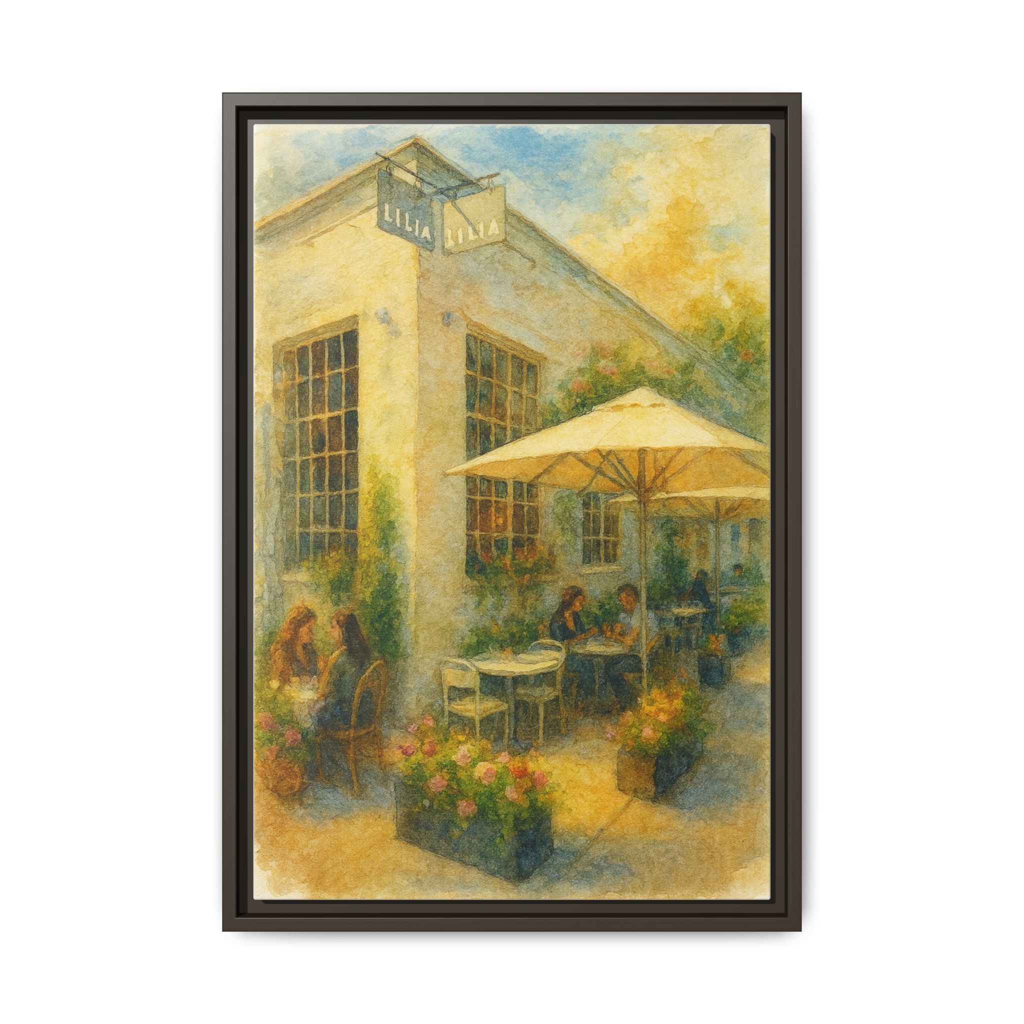 Lilia — Restaurant Print | Matte Canvas + Wooden Frame