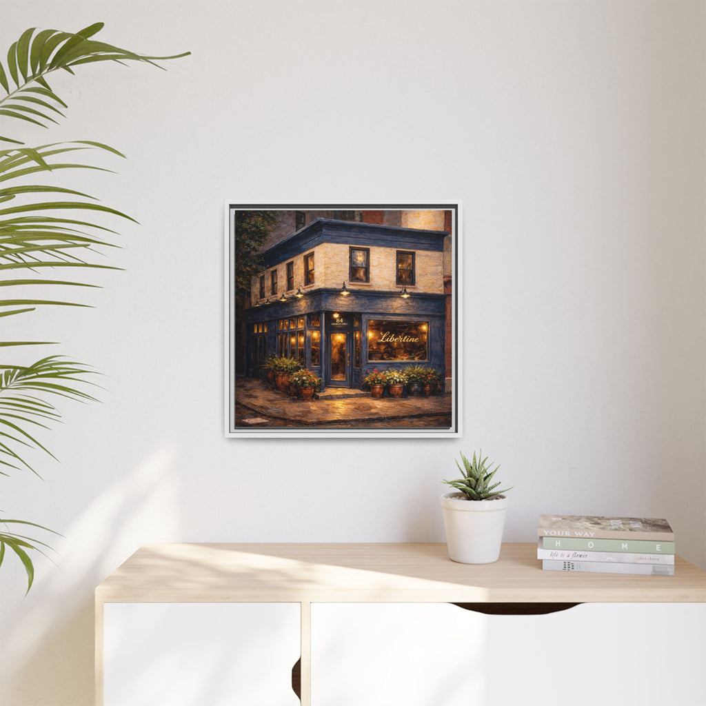 Libertine Manhattan restaurant artwork framed canvas print