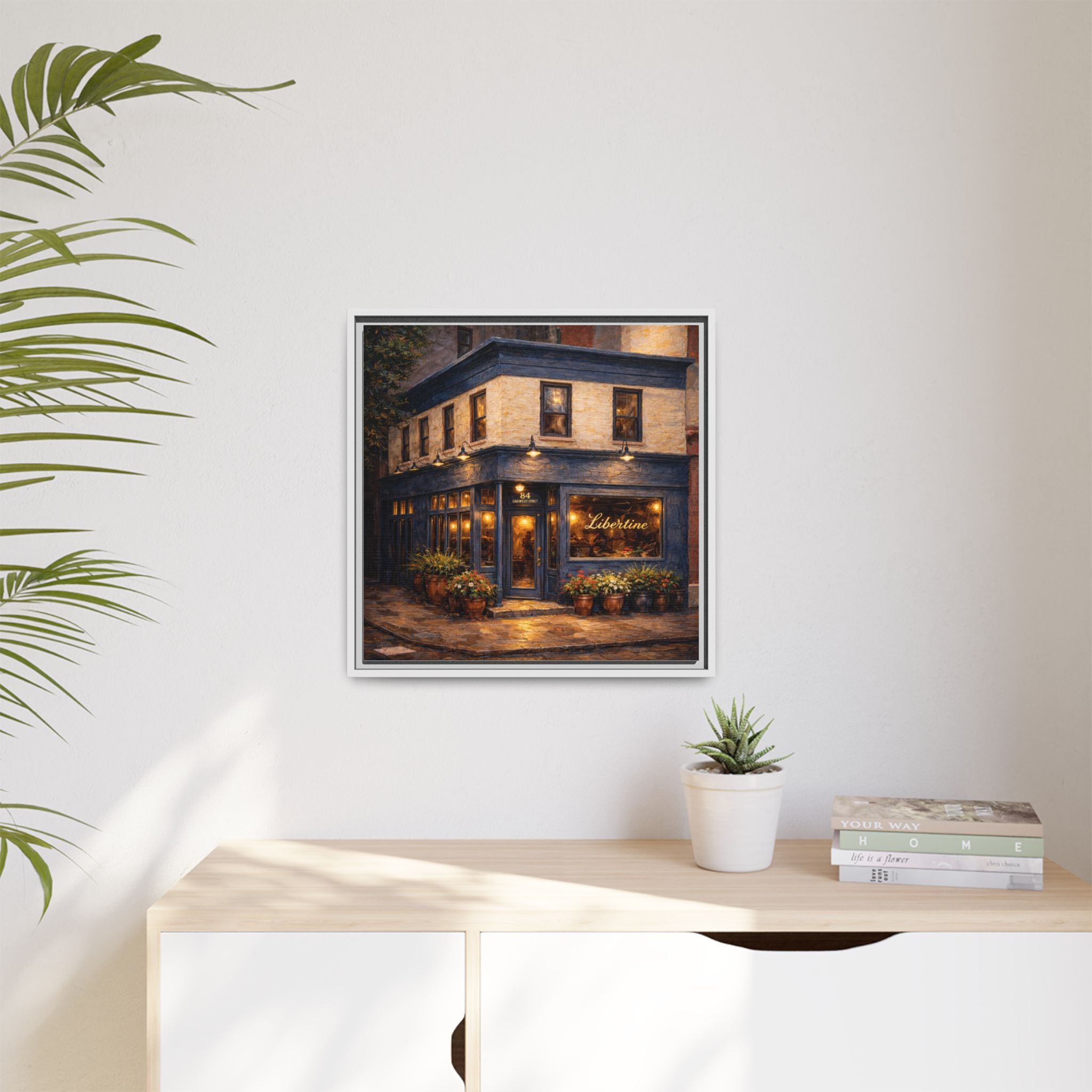 Libertine Manhattan restaurant artwork framed canvas print