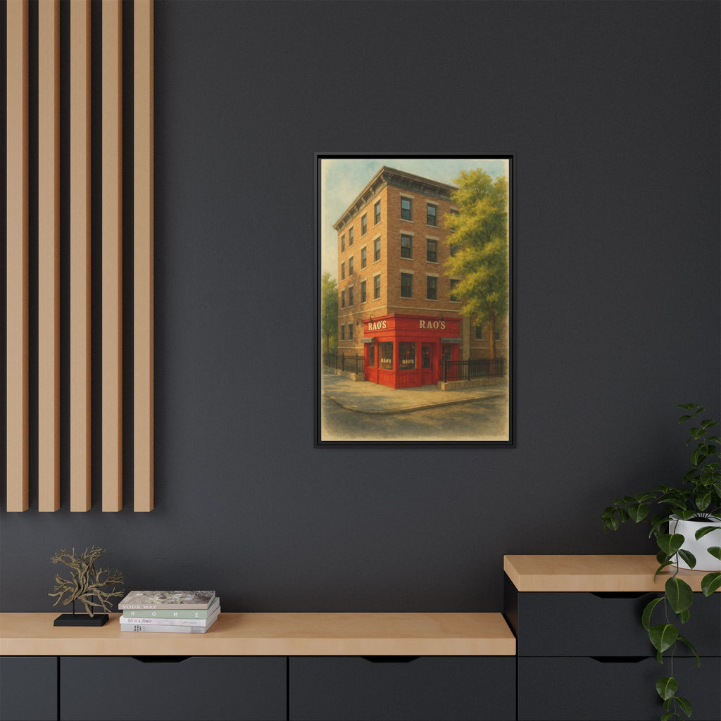 Rao's — Restaurant Print | Matte Canvas + Wooden Frame