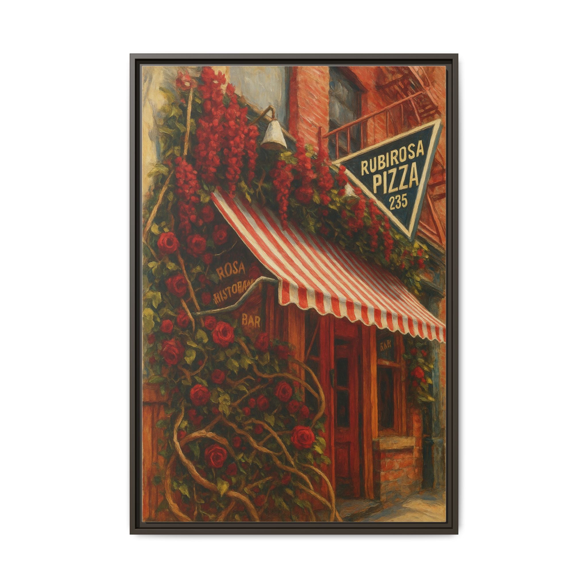 Rubirosa — Restaurant Print | Matte Canvas + Wooden Frame