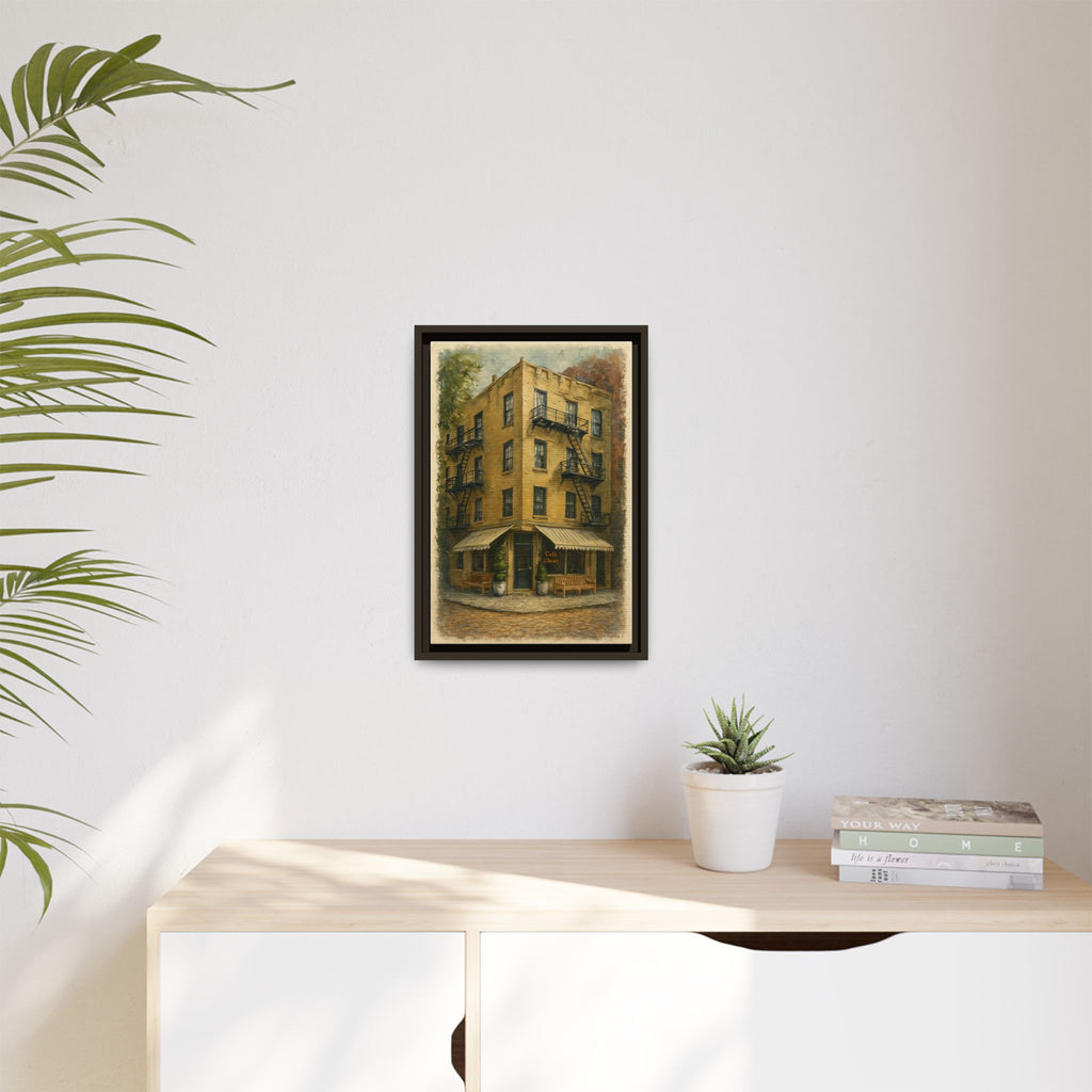 Cafe Cluny — Restaurant Print | Matte Canvas + Wooden Frame