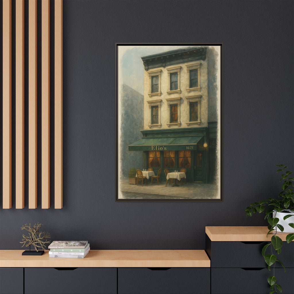 Elios Restaurant — Restaurant Print | Matte Canvas + Wooden Frame