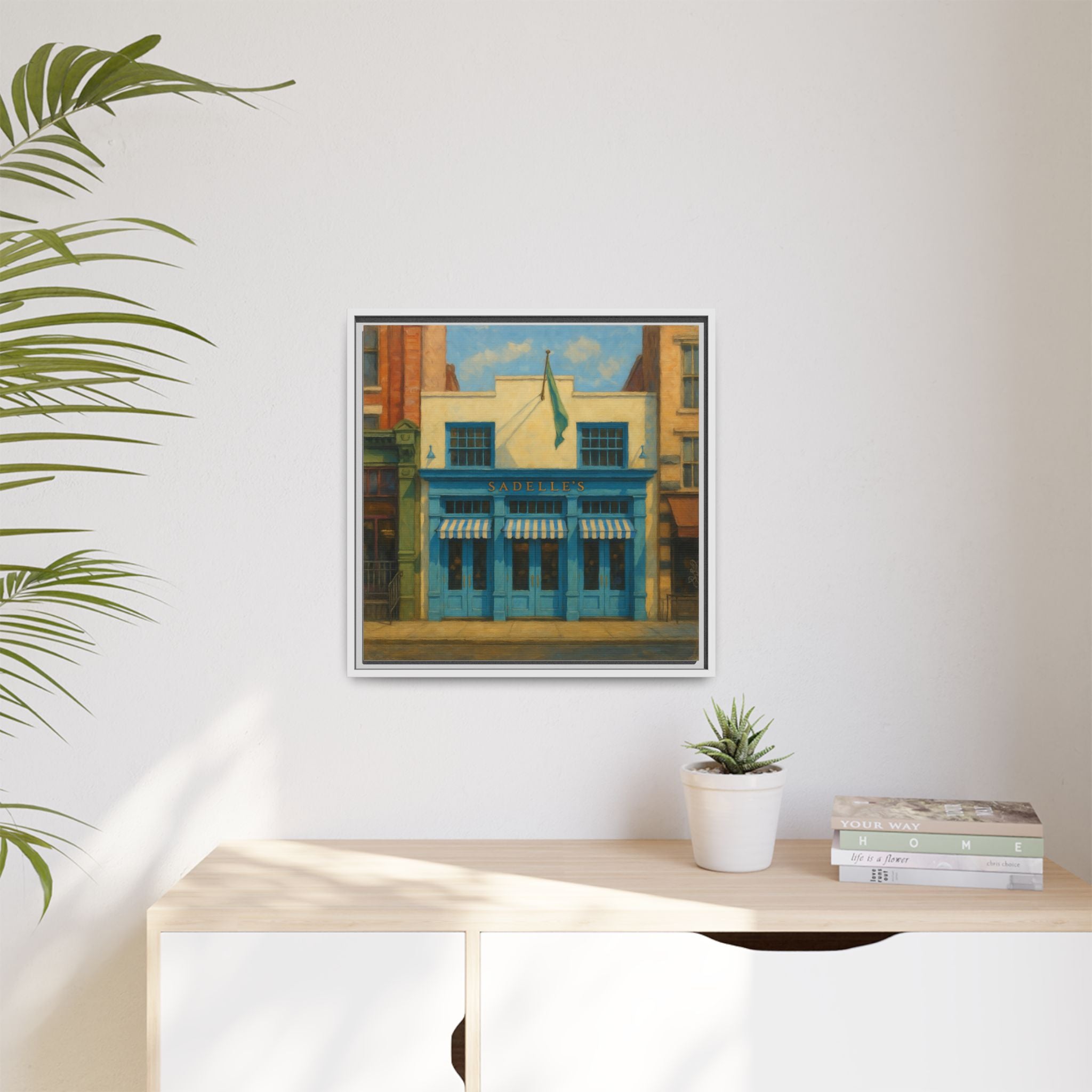 Sadelle's Restaurant — Restaurant Print | Matte Canvas + Wooden Frame