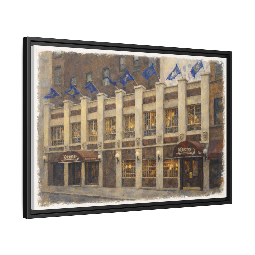 Keens Steakhouse — Restaurant Print | Matte Canvas + Wooden Frame