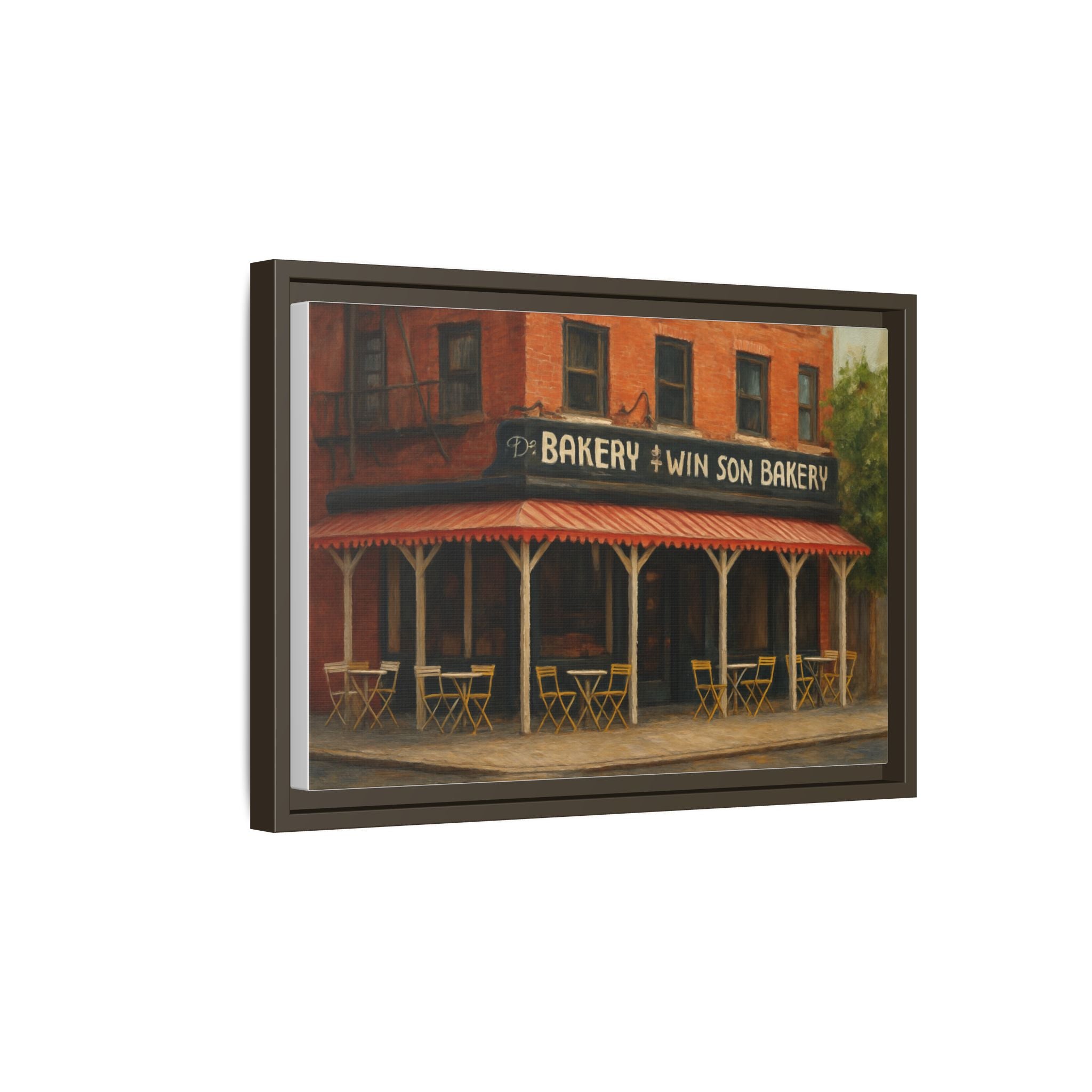 Win Son Bakery — Restaurant Print | Matte Canvas + Wooden Frame