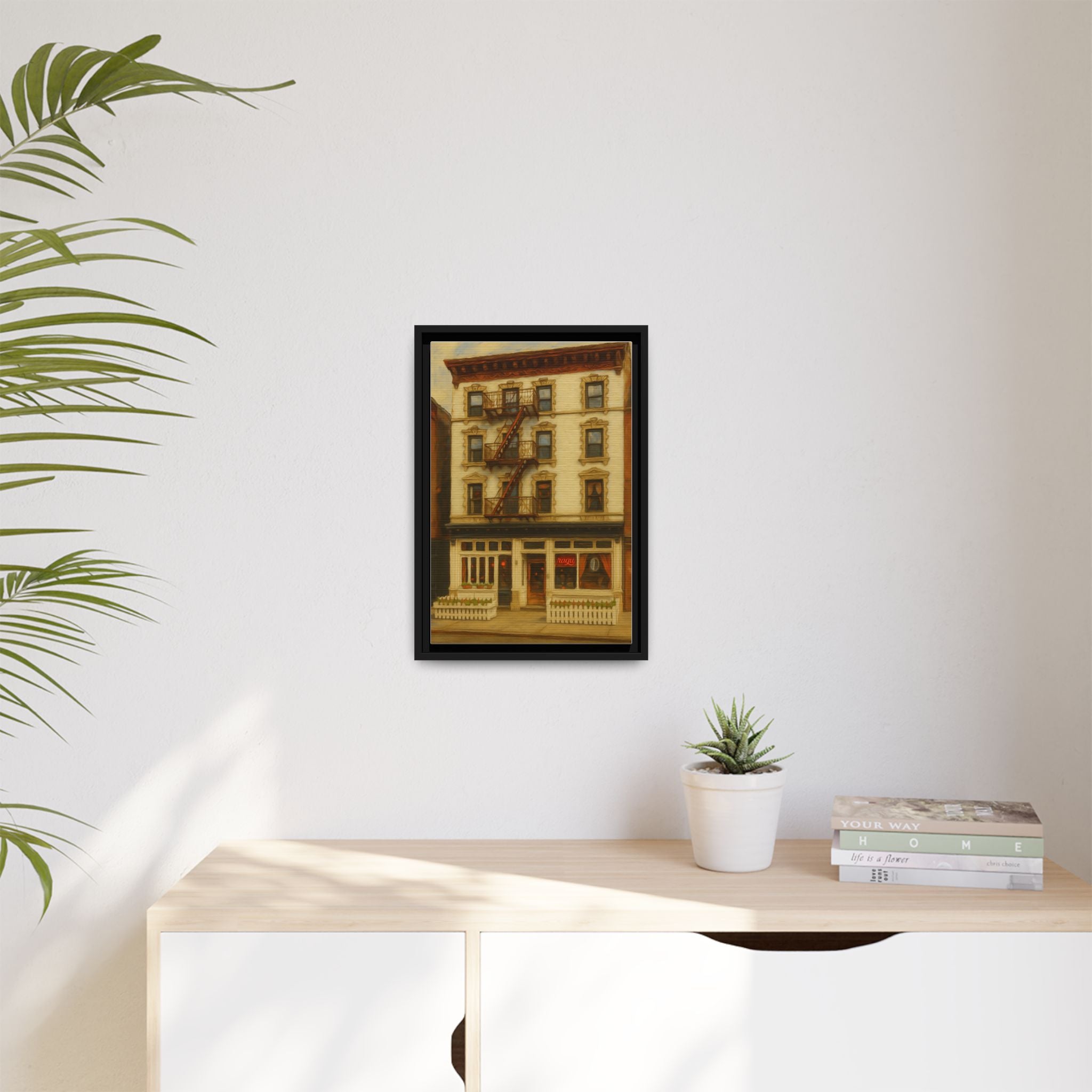 Frank — Restaurant Print | Matte Canvas + Wooden Frame