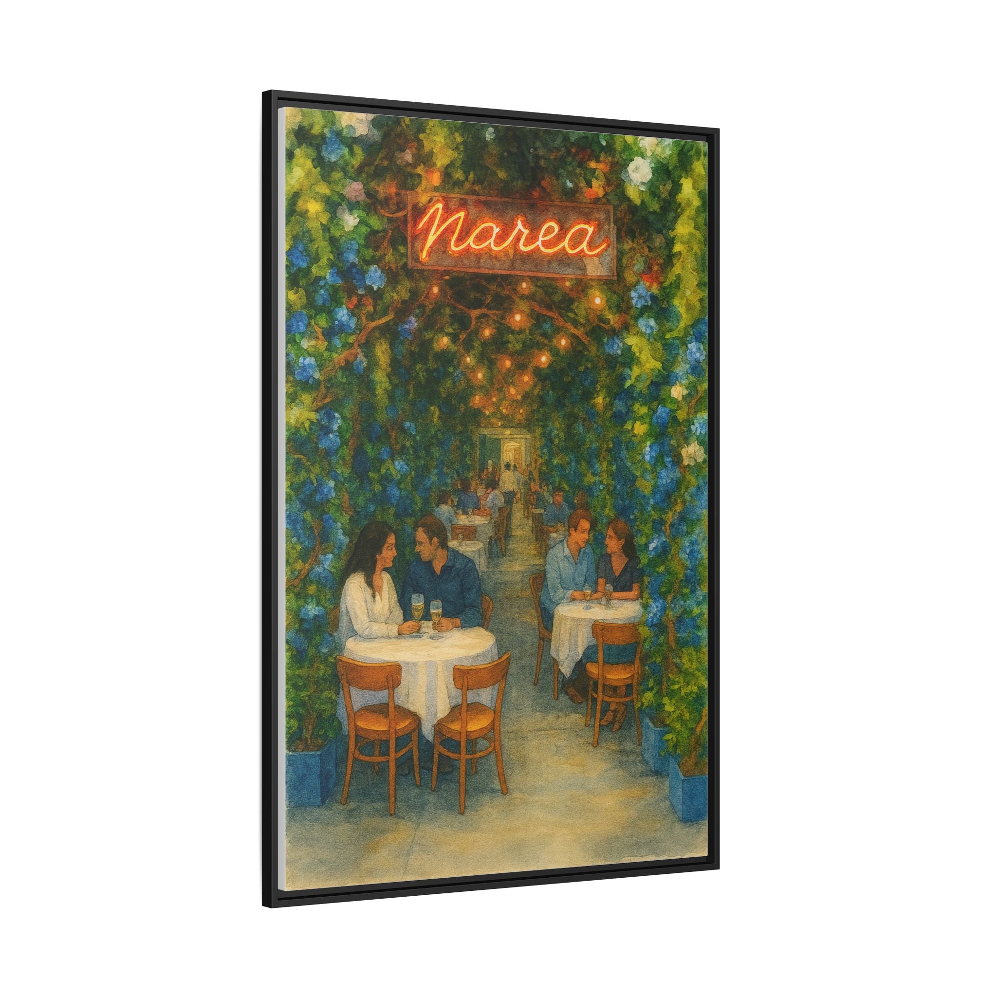Marea — Restaurant Print | Matte Canvas + Wooden Frame