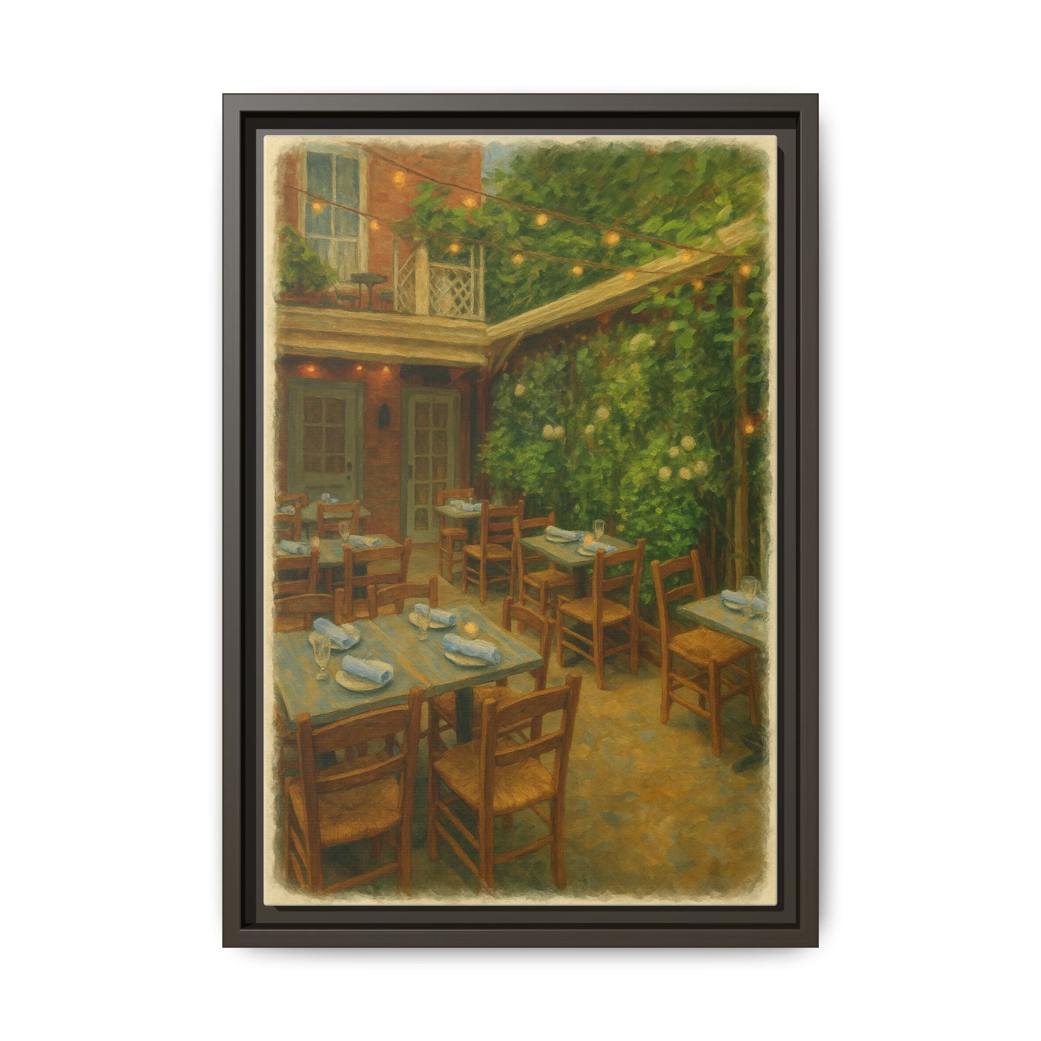 Palma — Restaurant Print | Matte Canvas + Wooden Frame