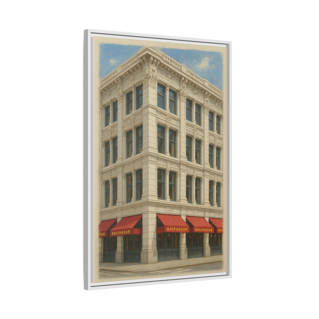 Balthazar Restaurant — Restaurant Print | Matte Canvas + Wooden Frame