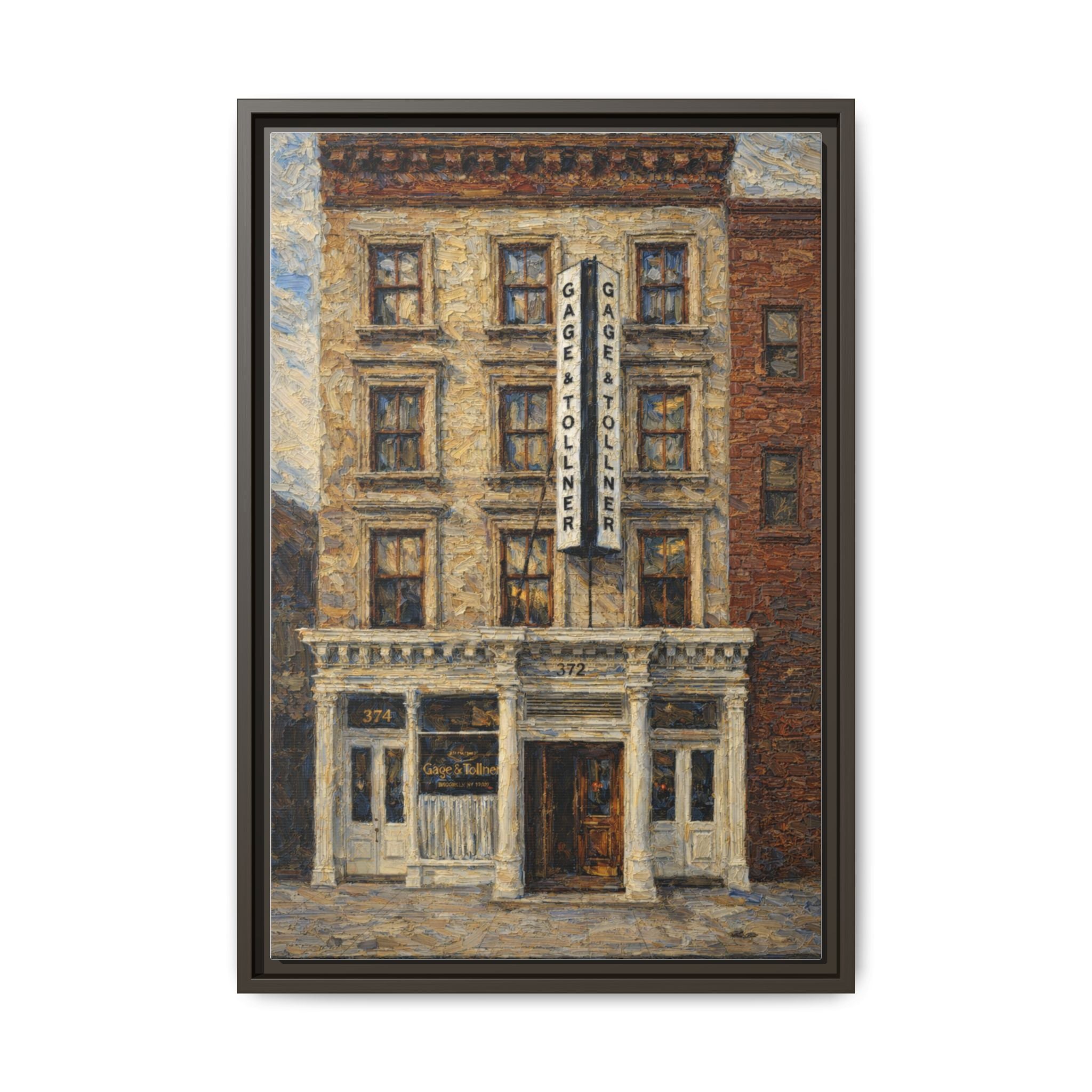 Gage & Tollner — Restaurant Print | Matte Canvas + Wooden Frame
