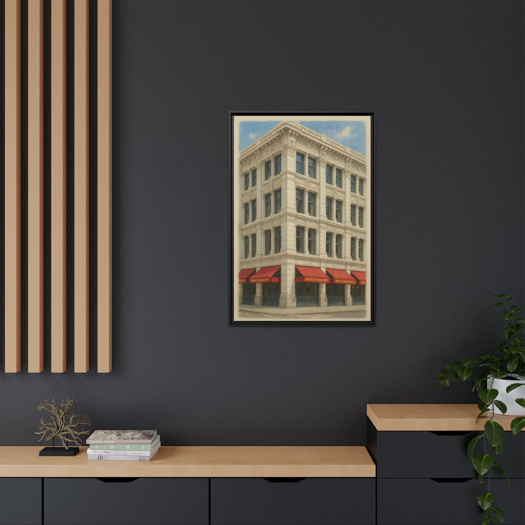 Balthazar Restaurant — Restaurant Print | Matte Canvas + Wooden Frame