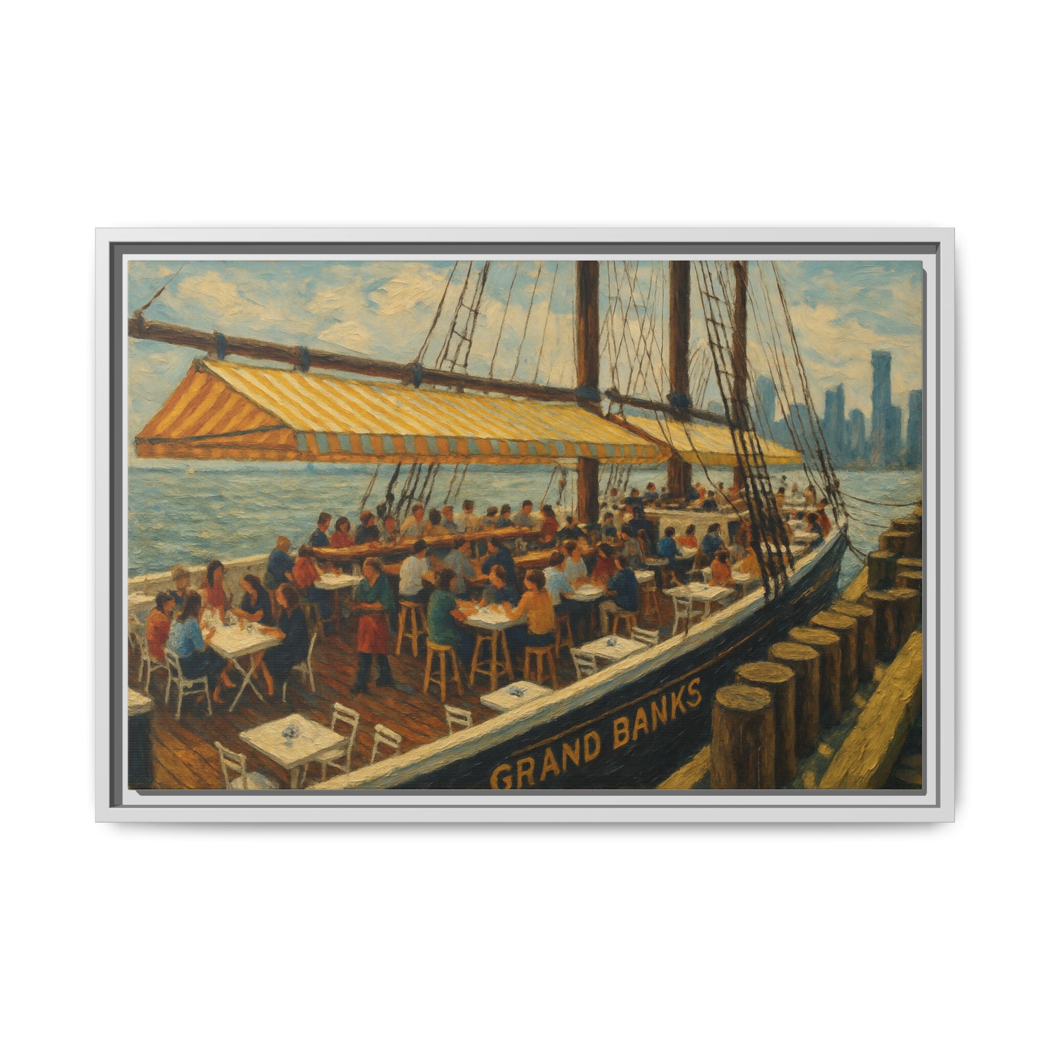 Grand Banks — Restaurant Print | Matte Canvas + Wooden Frame