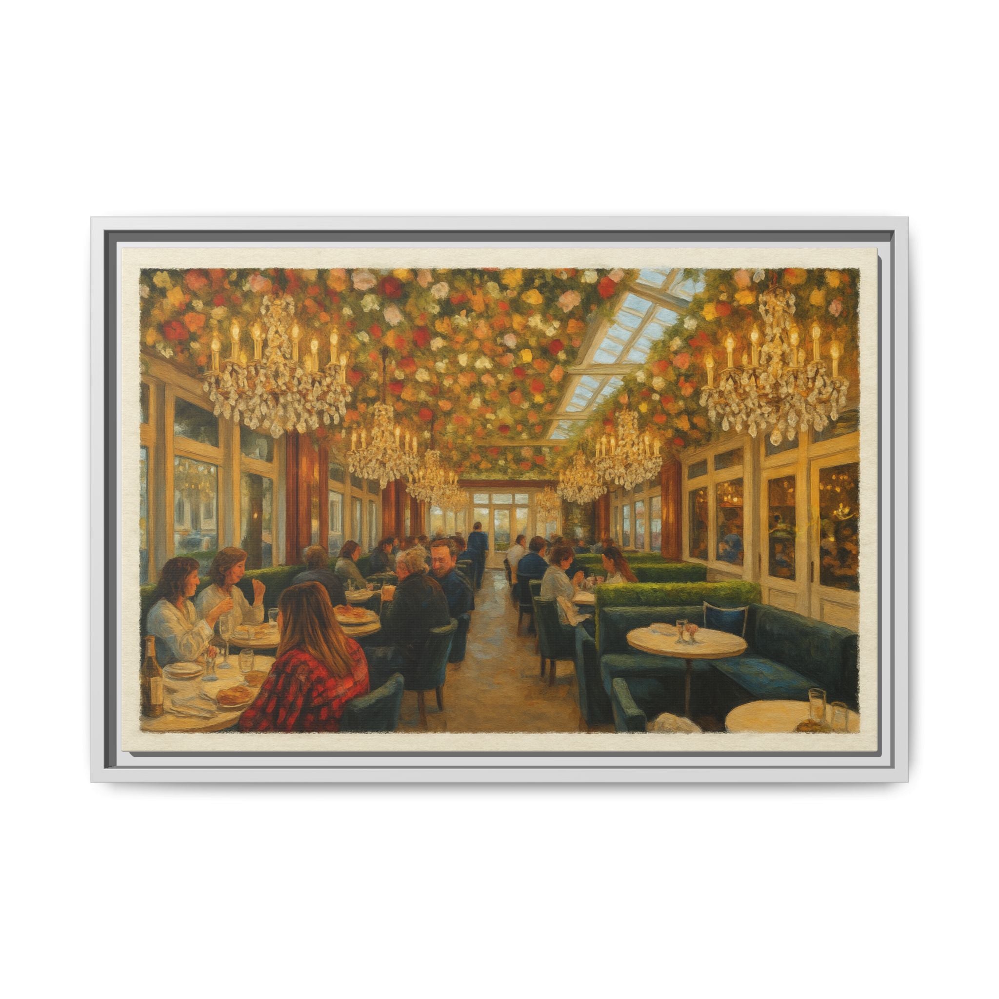 RH Rooftop — Restaurant Print | Matte Canvas + Wooden Frame