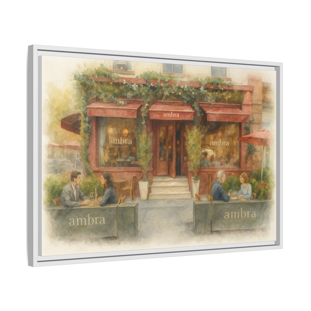 Ambra  — Restaurant Print | Matte Canvas + Wooden Frame