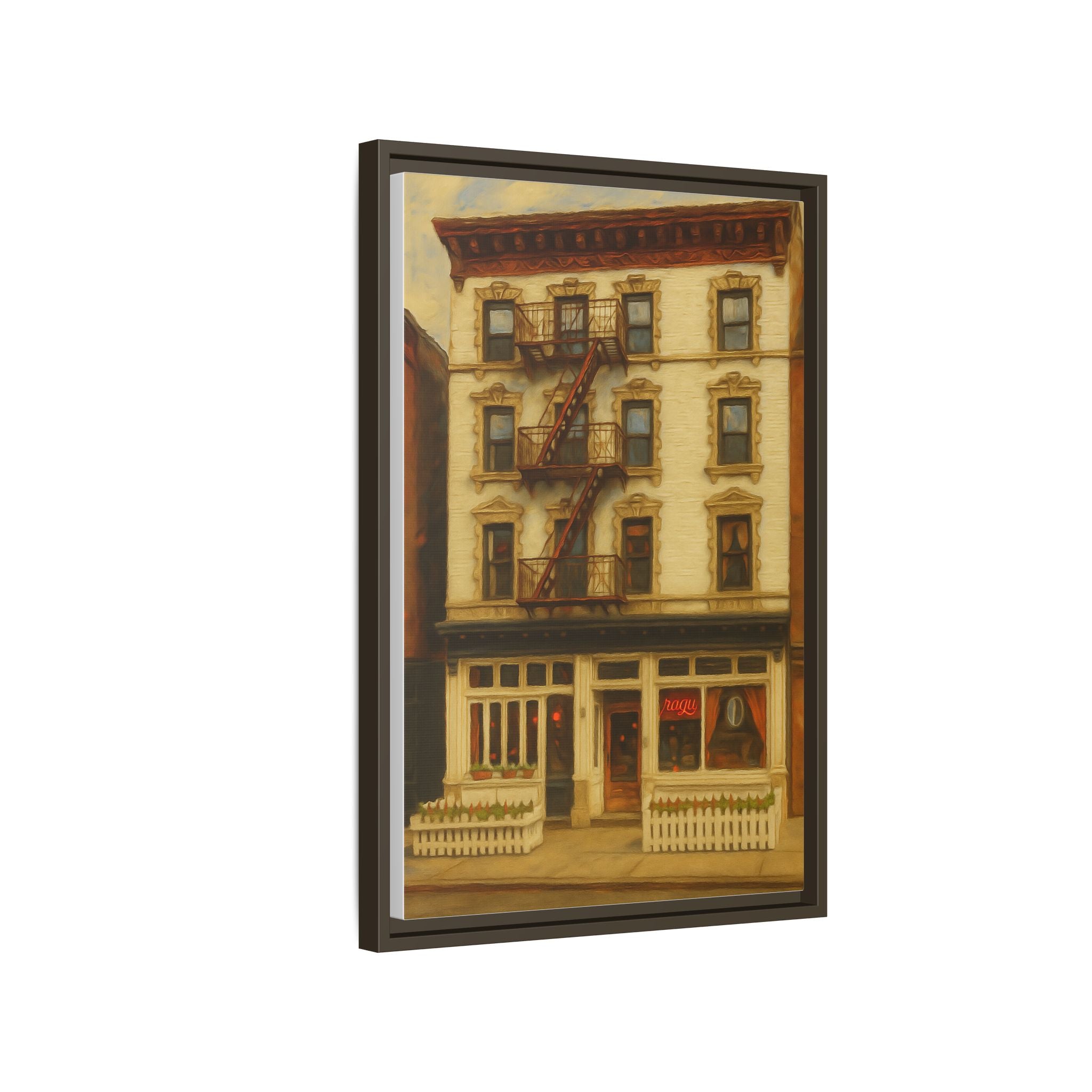 Frank — Restaurant Print | Matte Canvas + Wooden Frame