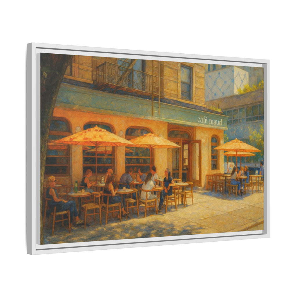 Café Maud — Restaurant Print | Matte Canvas + Wooden Frame