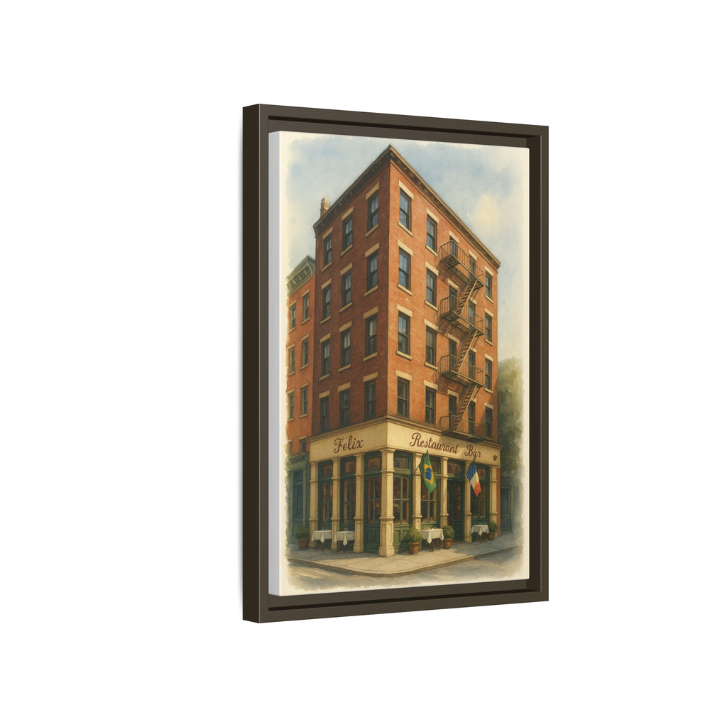 Felix — Restaurant Print | Matte Canvas + Wooden Frame