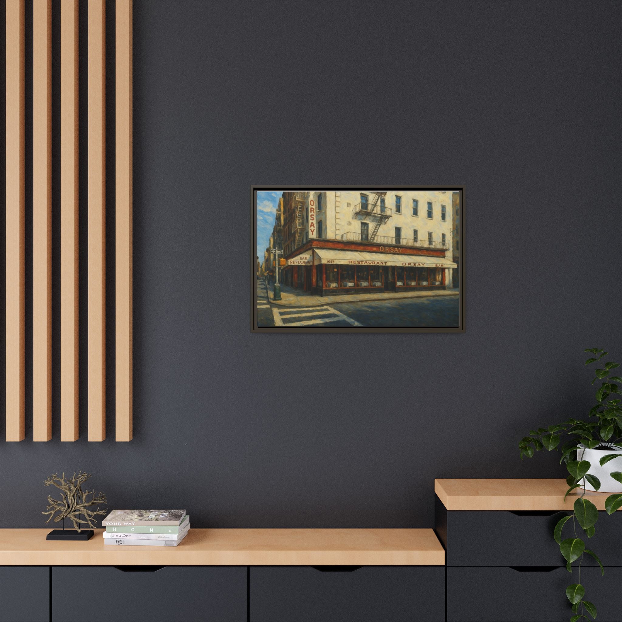Orsay — Restaurant Print | Matte Canvas + Wooden Frame