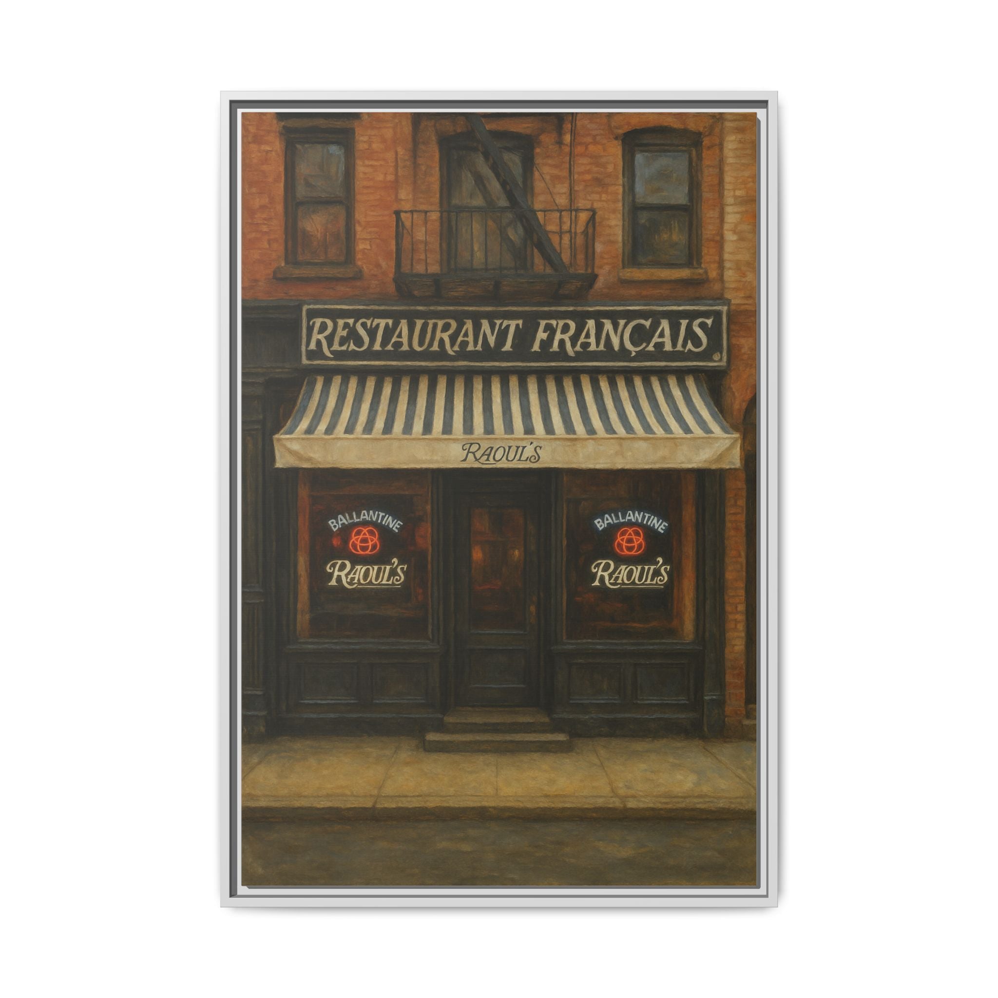 Raoul's Restaurant — Restaurant Print | Matte Canvas + Wooden Frame