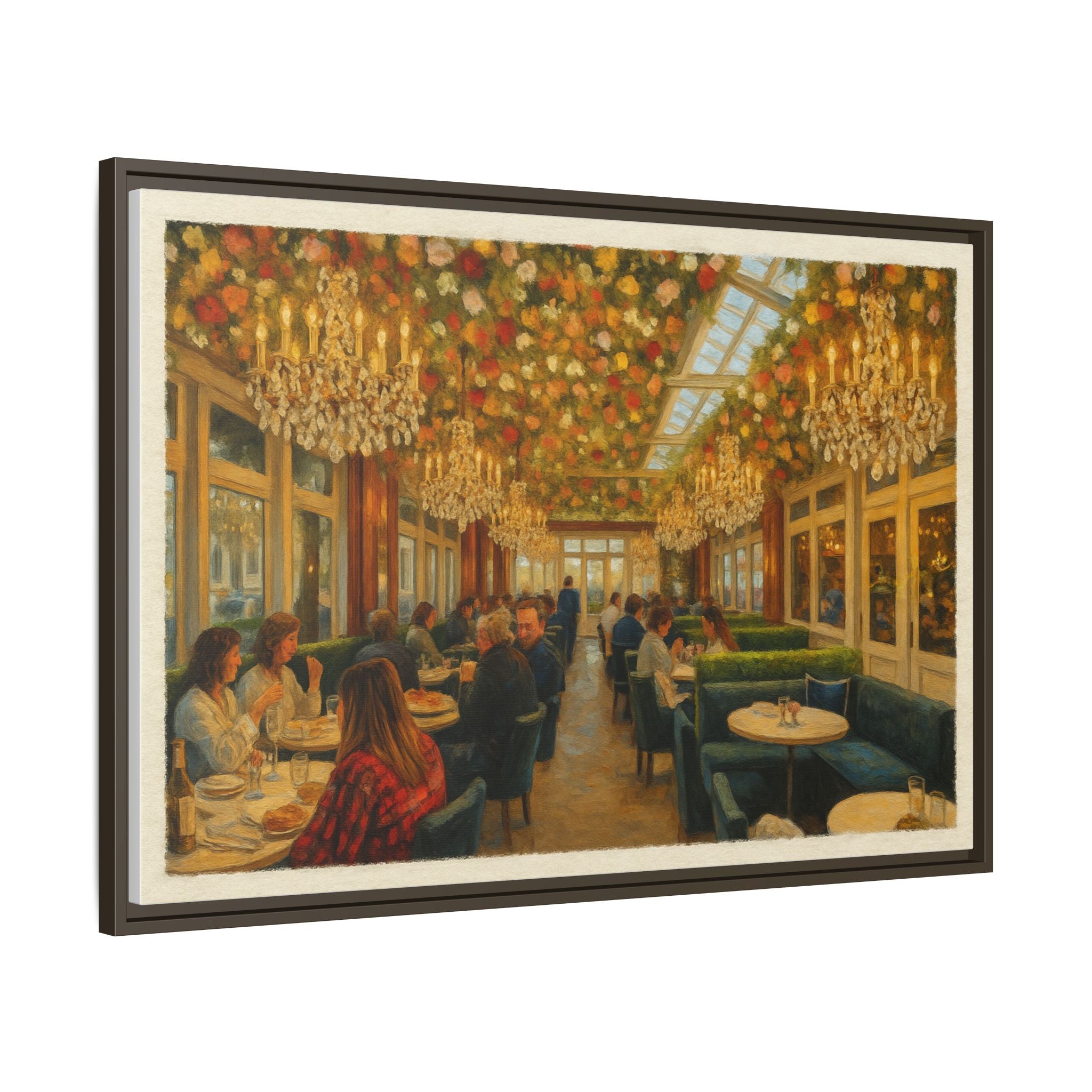 RH Rooftop — Restaurant Print | Matte Canvas + Wooden Frame