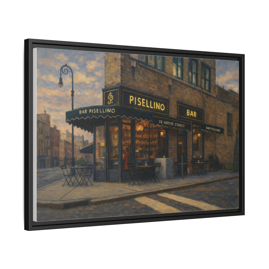 Bar Pisellino — Restaurant Print | Matte Canvas + Wooden Frame