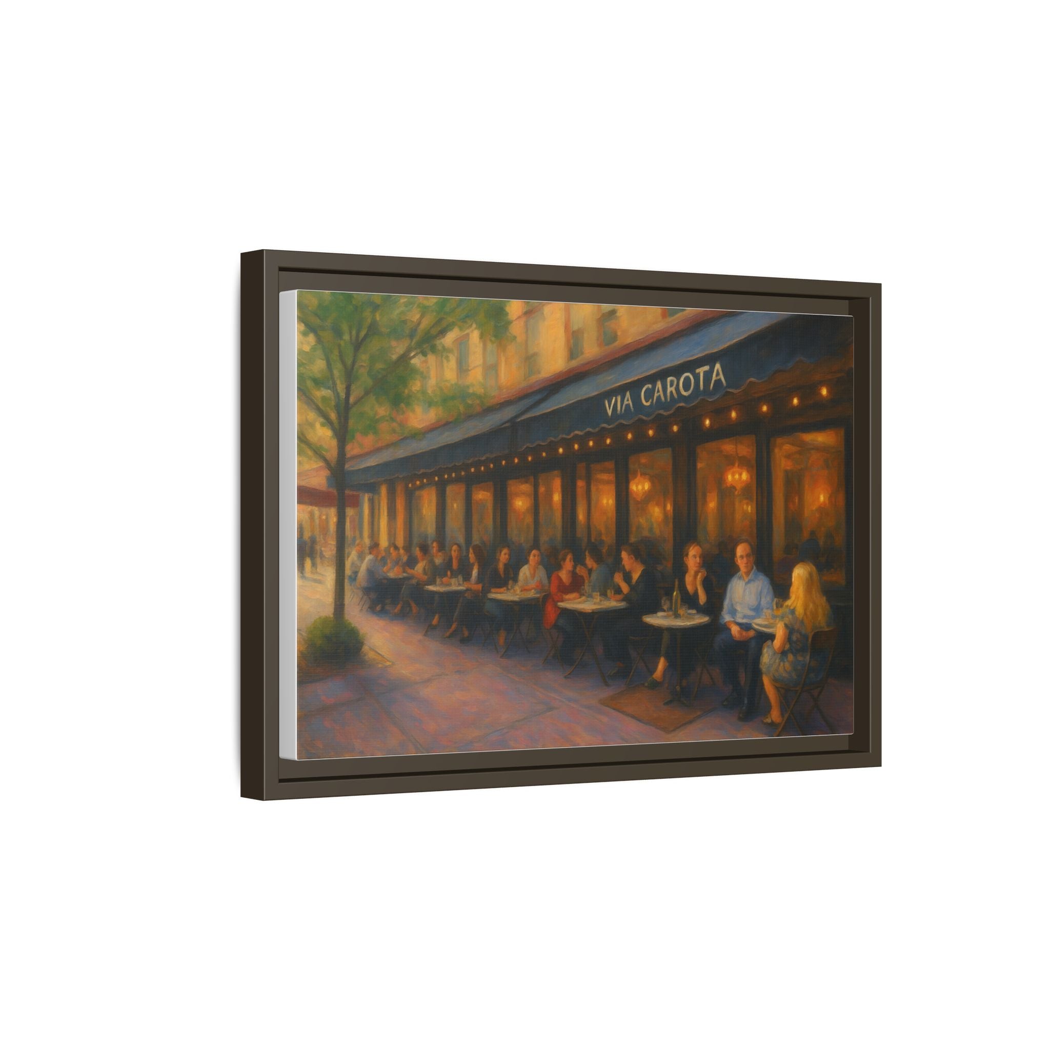 Via Carota — Restaurant Print | Matte Canvas + Wooden Frame
