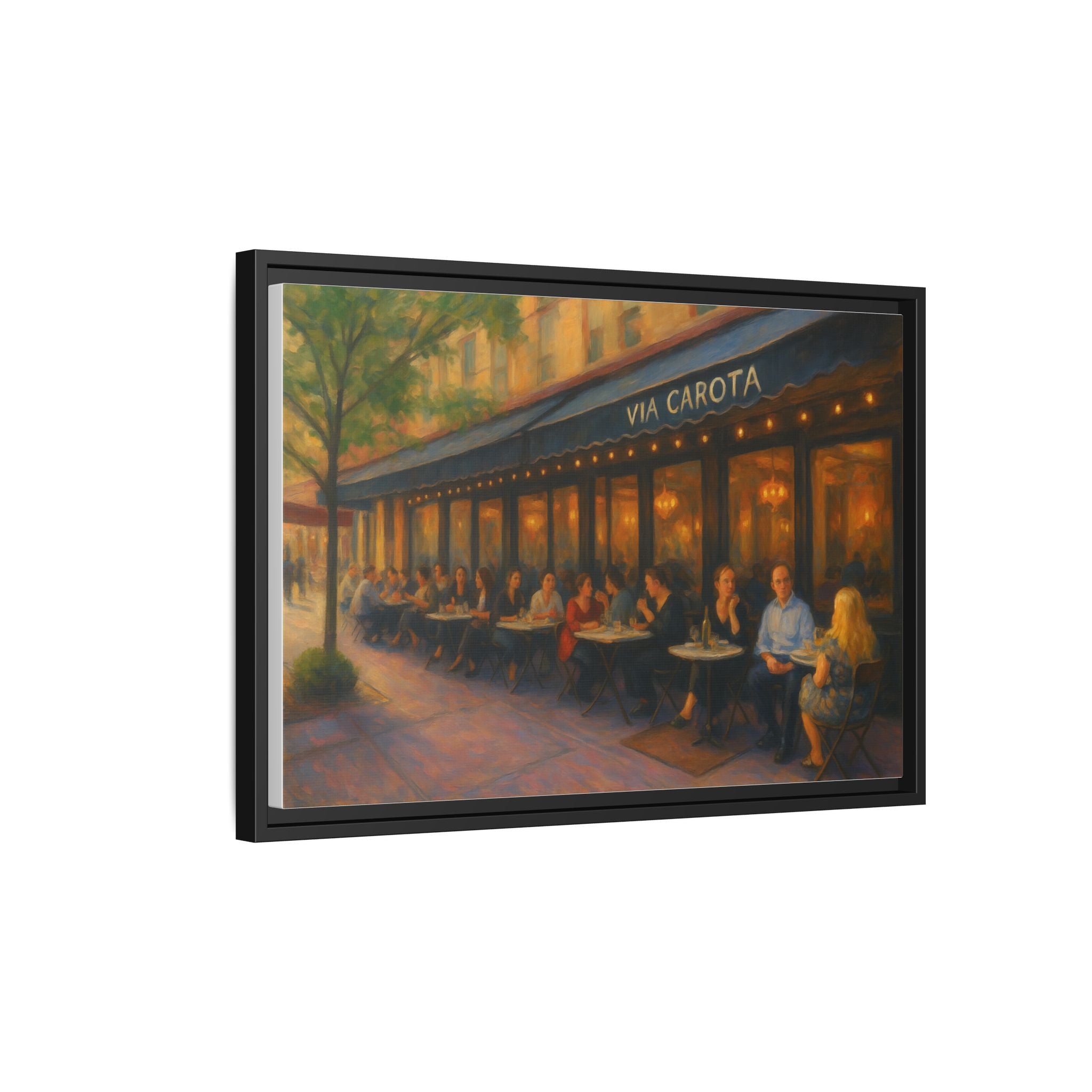 Via Carota — Restaurant Print | Matte Canvas + Wooden Frame